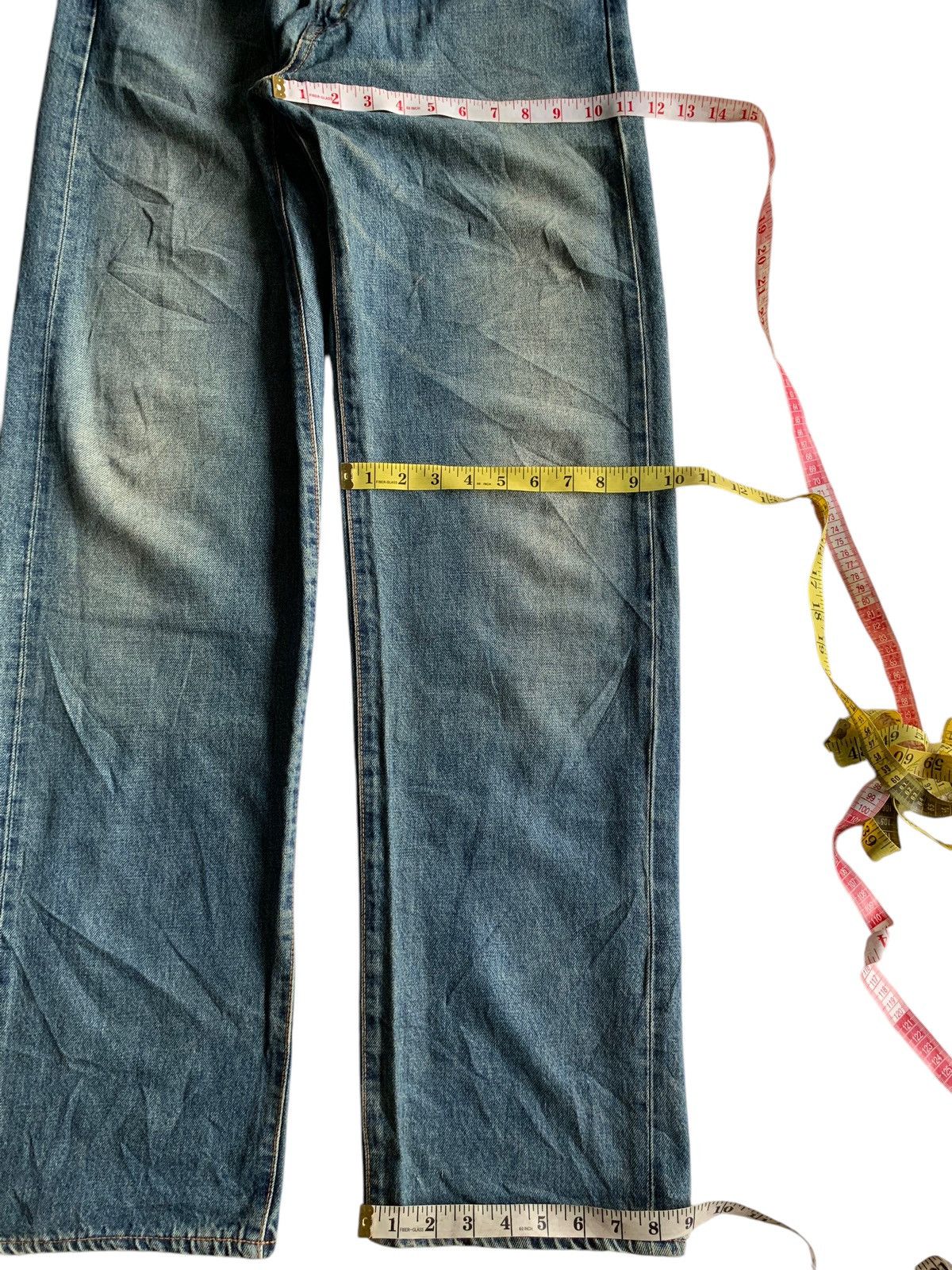 Edwin × If Six Was Nine × Kapital VINTAGE EDWIN 505X SELVEDGE BAGGY RUSTY DISTRESSED DENIM Size US 31 - 20 Thumbnail