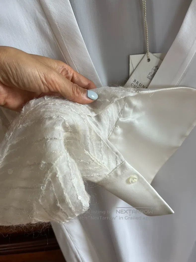 Other Brunello Cucinelli White Heavy Shirt Size XS / US 0-2 / IT 36-38 - 4 Thumbnail