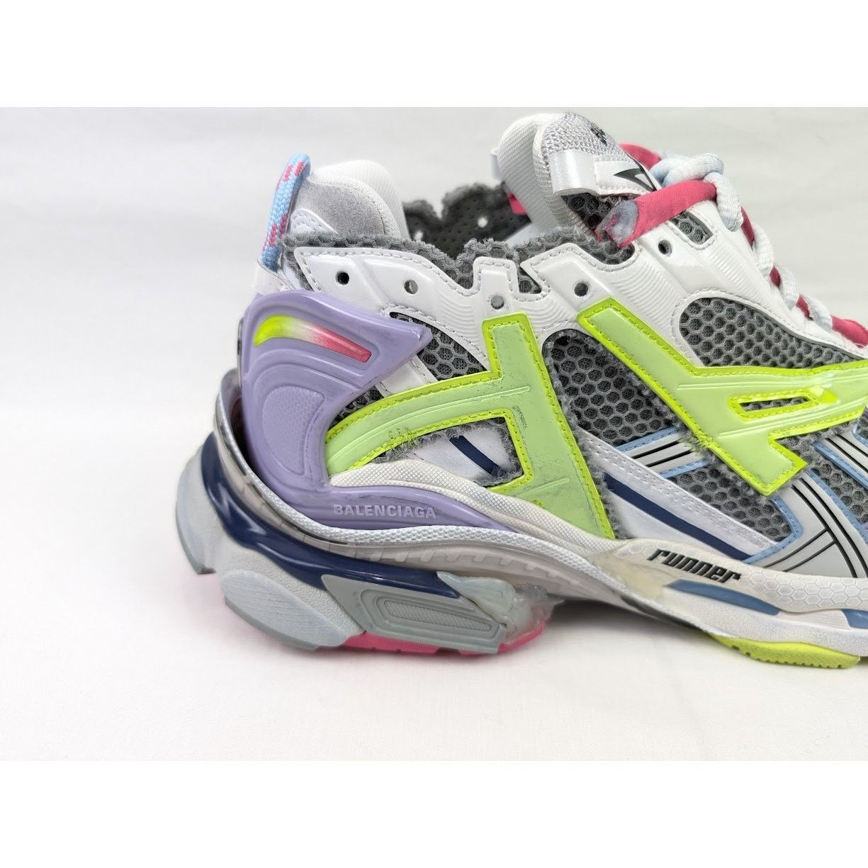 Balenciaga o1rshd1 Fluo Upper/ Mesh Runners in Multicolor Size US 11 / EU 44 - 5 Thumbnail