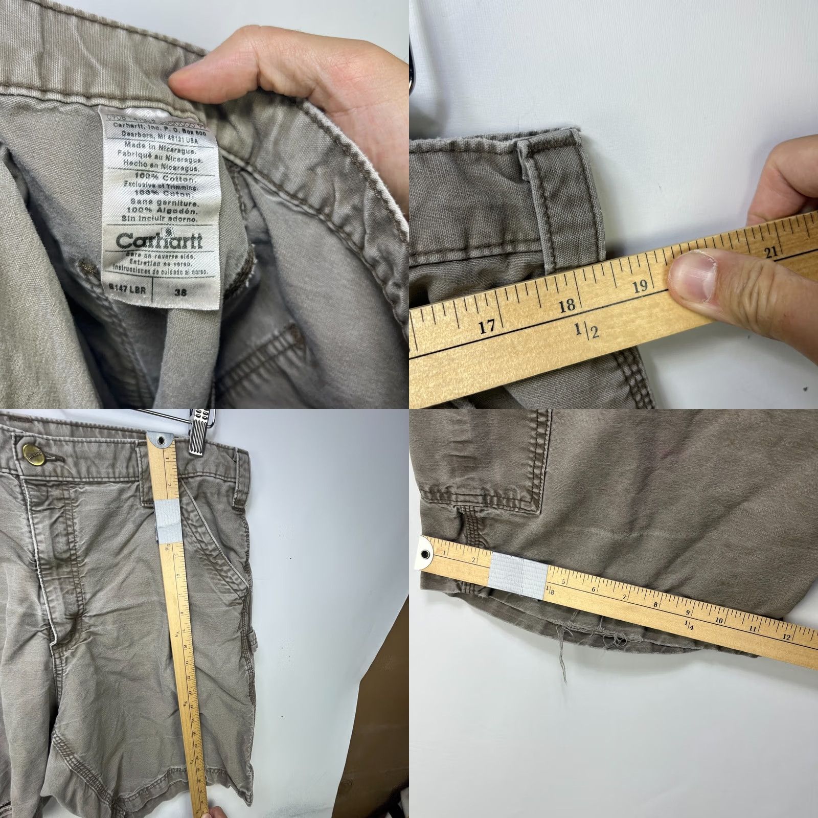 Carhartt VINTAGE Carhartt Shorts Brown Canvas Work Carpenter 36 Men Size US 36 / EU 52 - 8 Thumbnail
