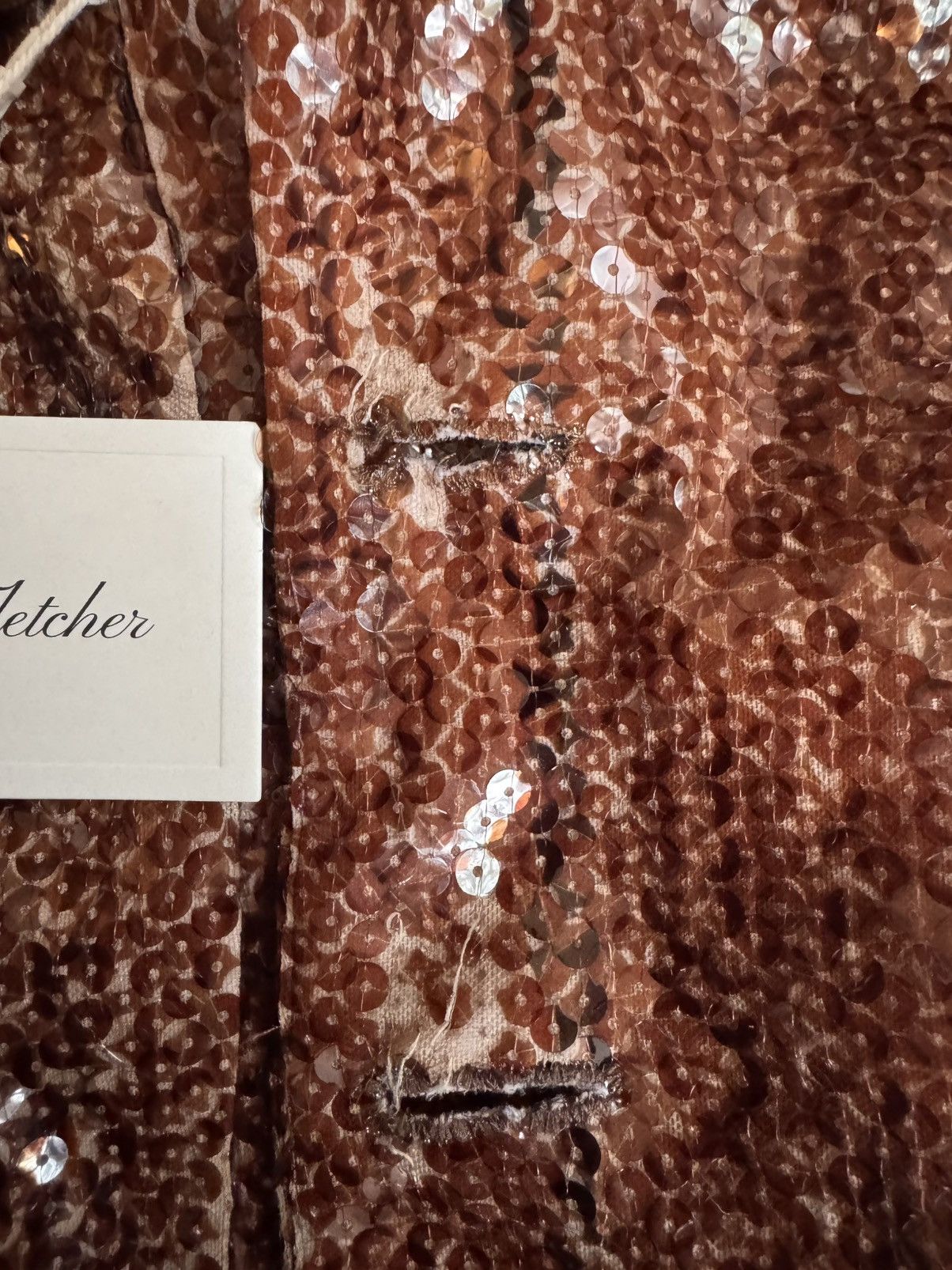 Tanner Fletcher Brown sequins blazer - Tanner Fletcher Size L / US 10 / IT 46 - 10 Thumbnail