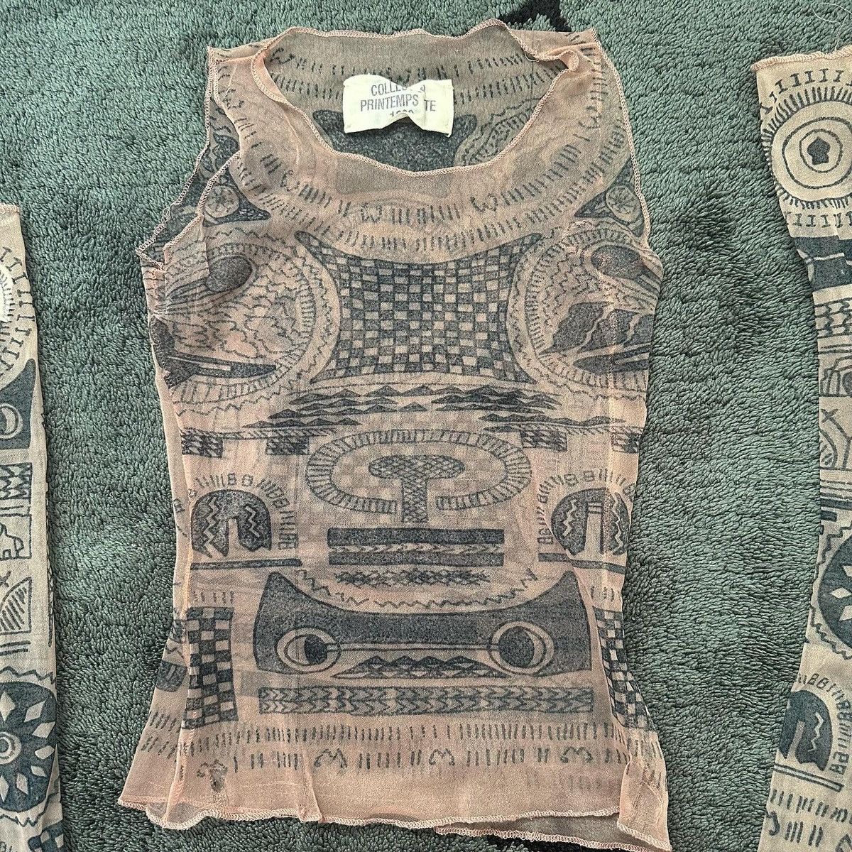 Maison Margiela Margiela Spring 1989 SS89 Archive Tattoo Mesh Top & Sleeves Size S / US 4 / IT 40 - 3 Thumbnail