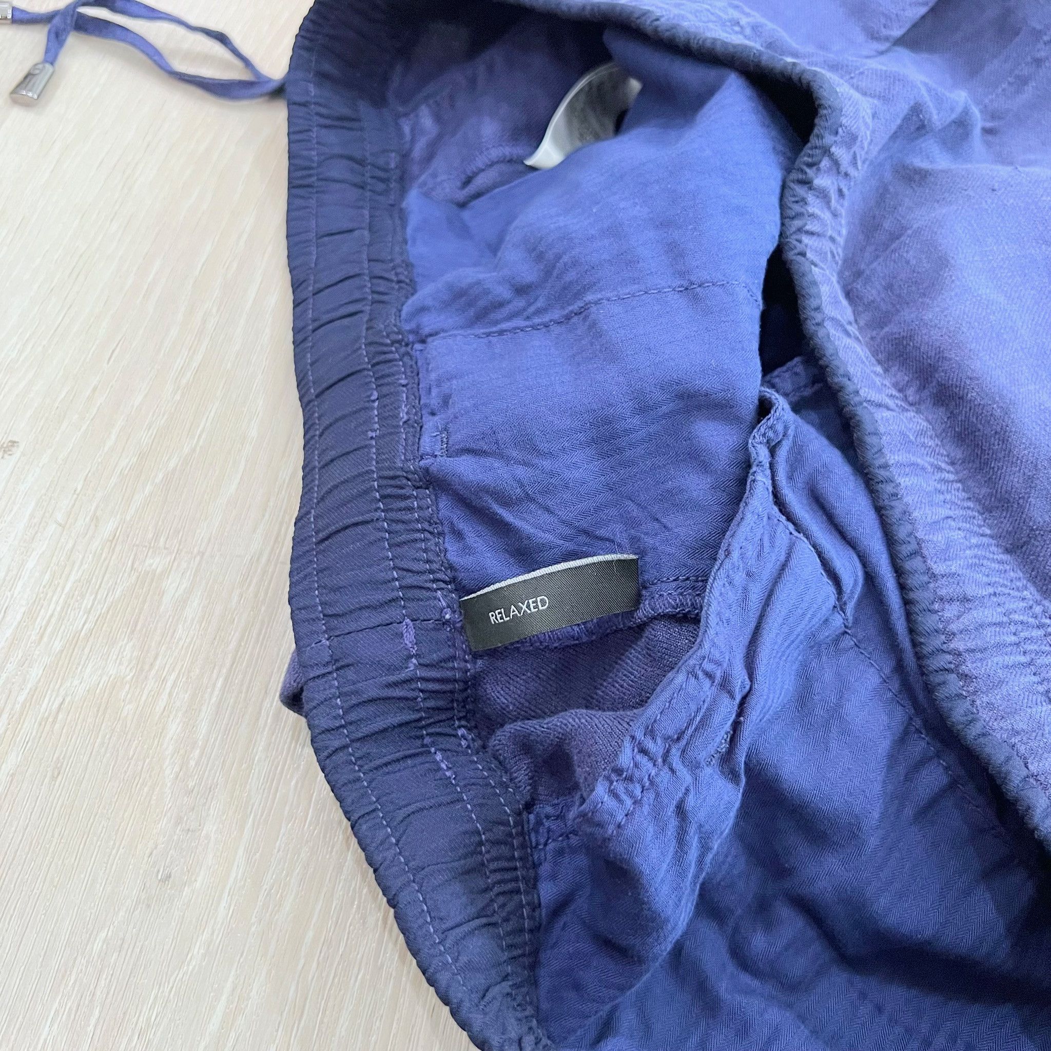 Z Zegna Z Zegna Relaxed Deep Blue Drawstring Trousers Pants Size US 29 - 4 Thumbnail