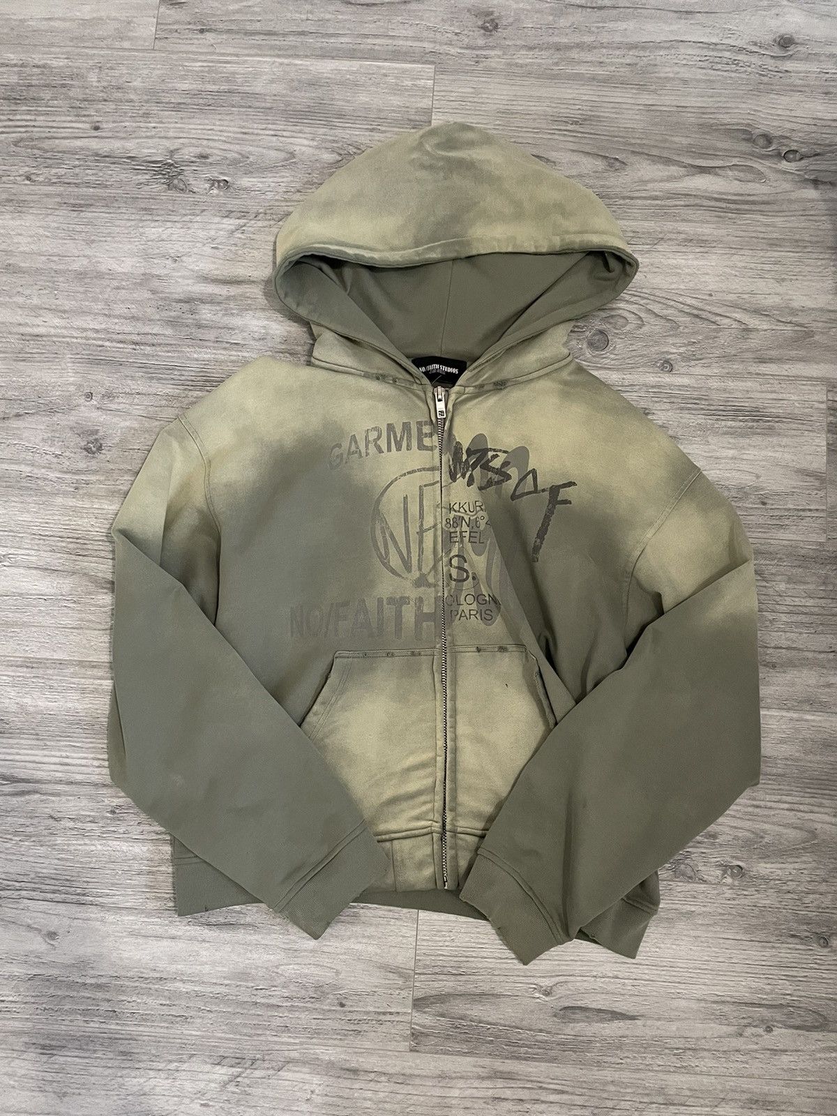 NO/FAITH STUDIOS Zip Jacket Light Green SPLIT ZIP JACKET USED