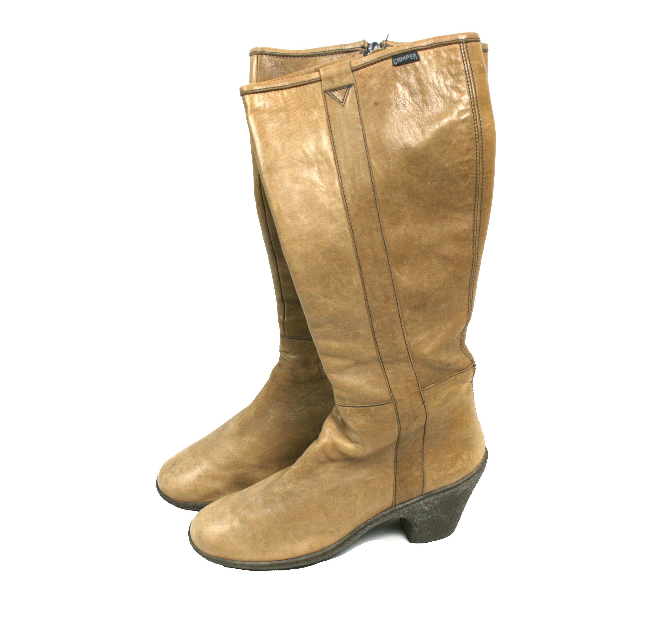 Camper 00S Goblin Y2K Leather Heeled Riding Boots Vintage Size US 9 / IT 39 - 2 Thumbnail