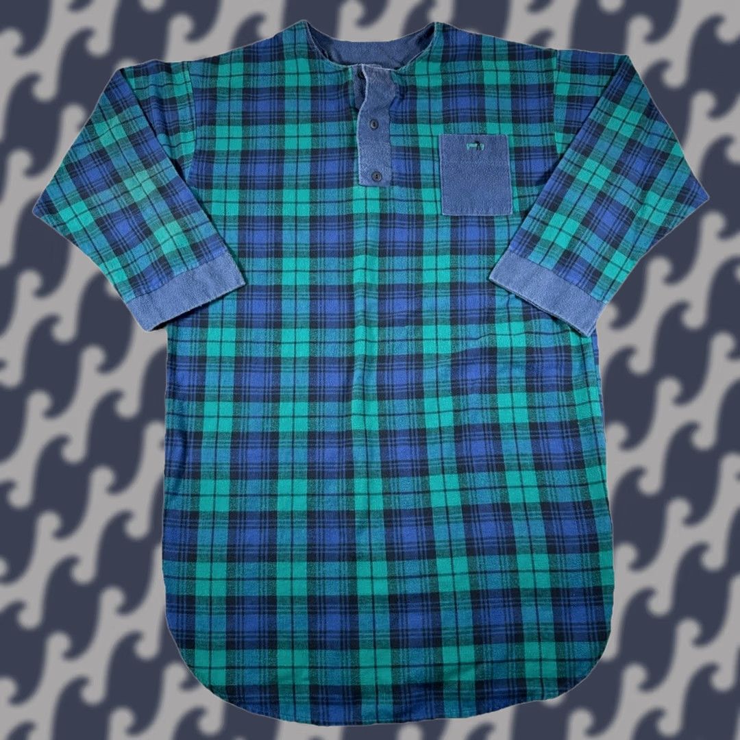 Vintage VINTAGE JJ Skivvee Flannel Pajama Nightshirt Plaid Cabincore • Men’s Large Size US L / EU 52-54 / 3 - 1 Thumbnail