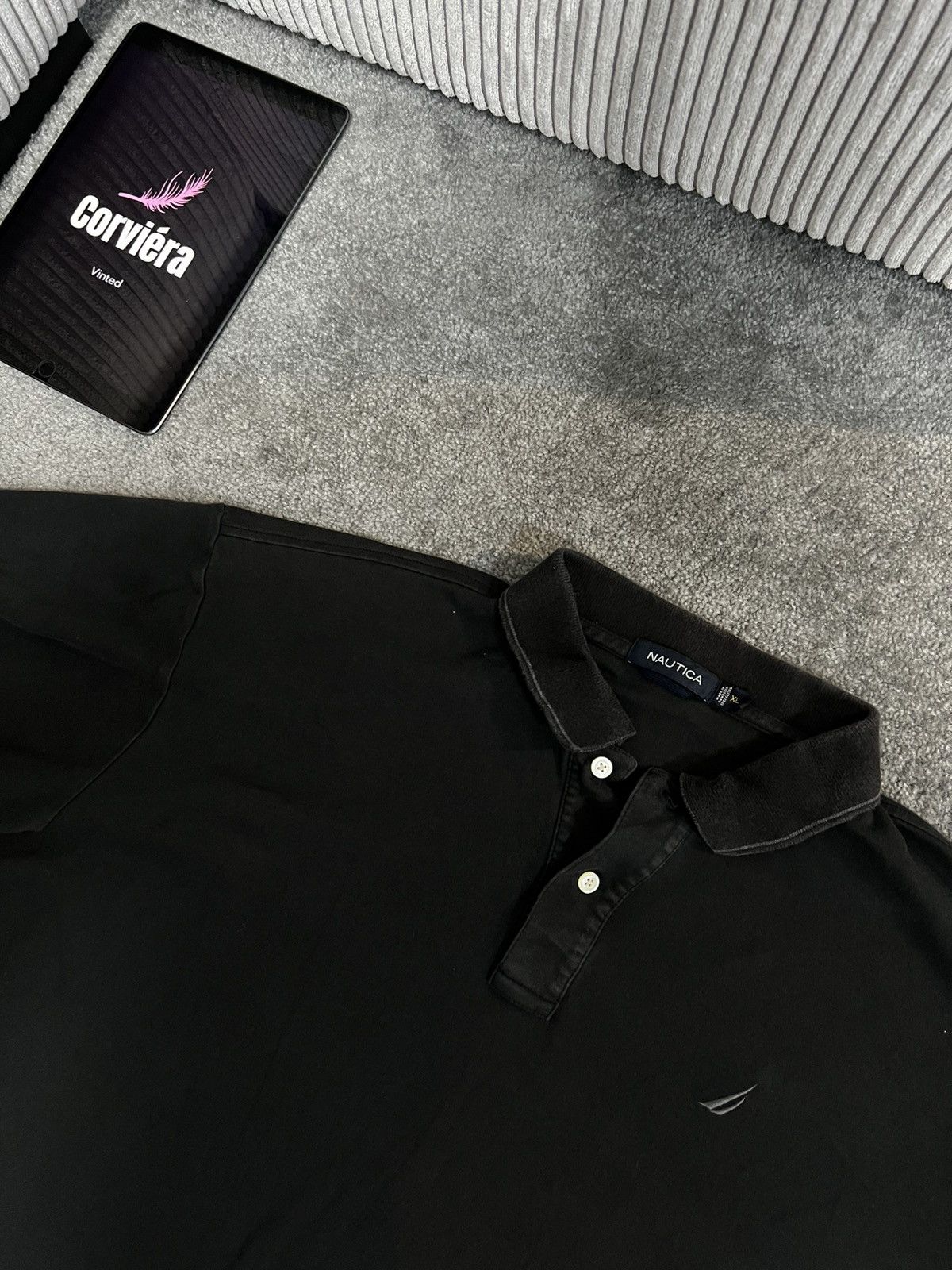 Designer × Nautica × Vintage Nautica Vintage Polo Shirt Black Size US XL / EU 56 / 4 - 2 Thumbnail