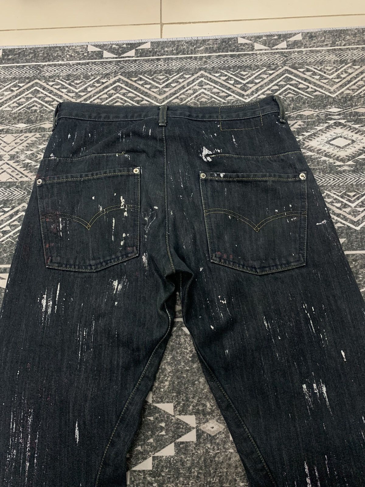 Levi's 🔥FIRE PIEACE🔥VINTAGE LEVIS ENGINEERED JEANS SPLASH PAINTS Size US 32 / EU 48 - 9 Thumbnail