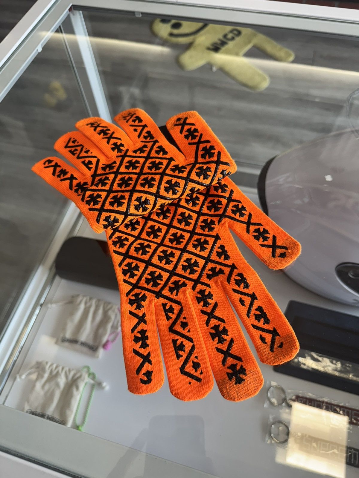 Chrome Hearts Chrome Hearts Orange Checkmate Work Gloves Size ONE SIZE - 1 Thumbnail