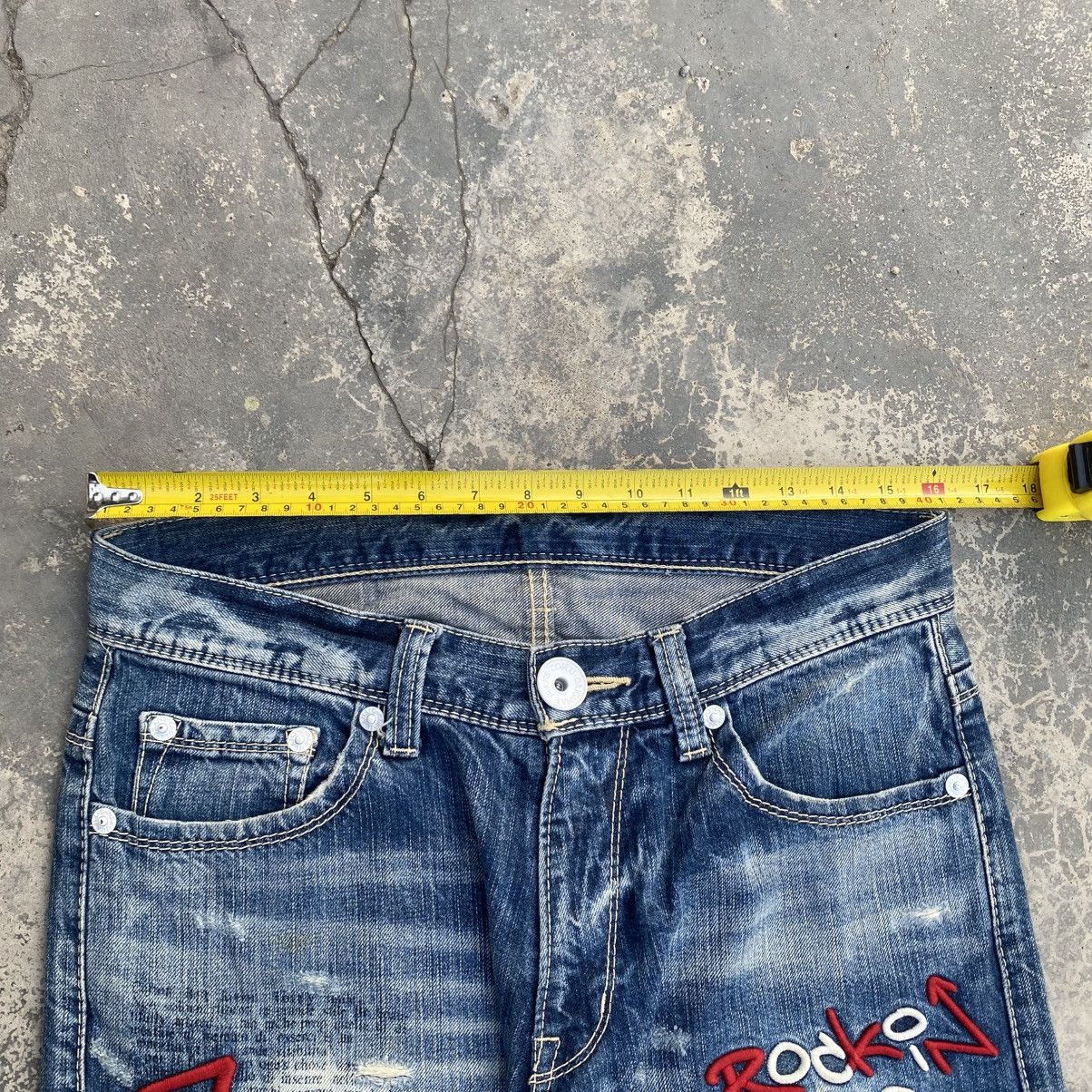 Vintage CO&LU Rockin Pop Star Poem Jeans Size US 32 / EU 48 - 15 Thumbnail