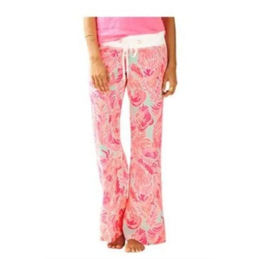 Lilly Pulitzer NWT Lilly Pulitzer Linen Beach Palazzo Pants XS/S Love Birds Size 26" / US 2 / IT 38 - 11 Thumbnail