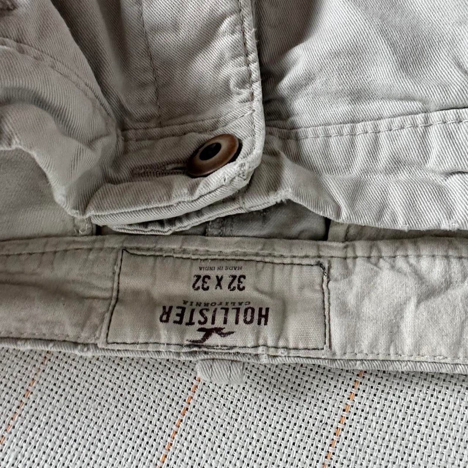 Hollister Hollister Brown Khaki Casual Dress Pants 32x32 Soft Cotton Size US 32 / EU 48 - 7 Thumbnail