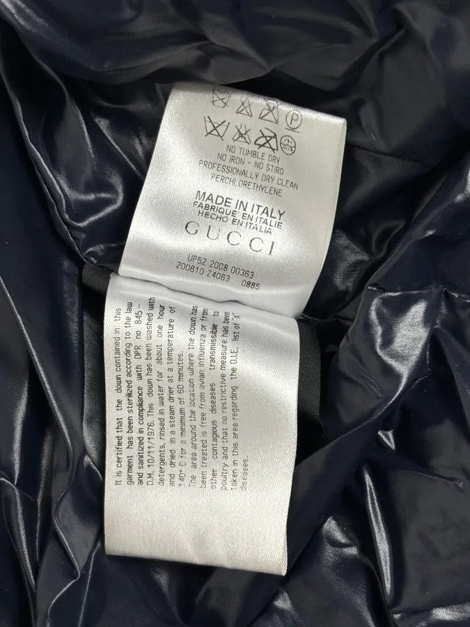 Gucci AW2008 Gucci Navy Satin Hooded Puffer Bomber Jacket Size US M / EU 48-50 / 2 - 15 Thumbnail