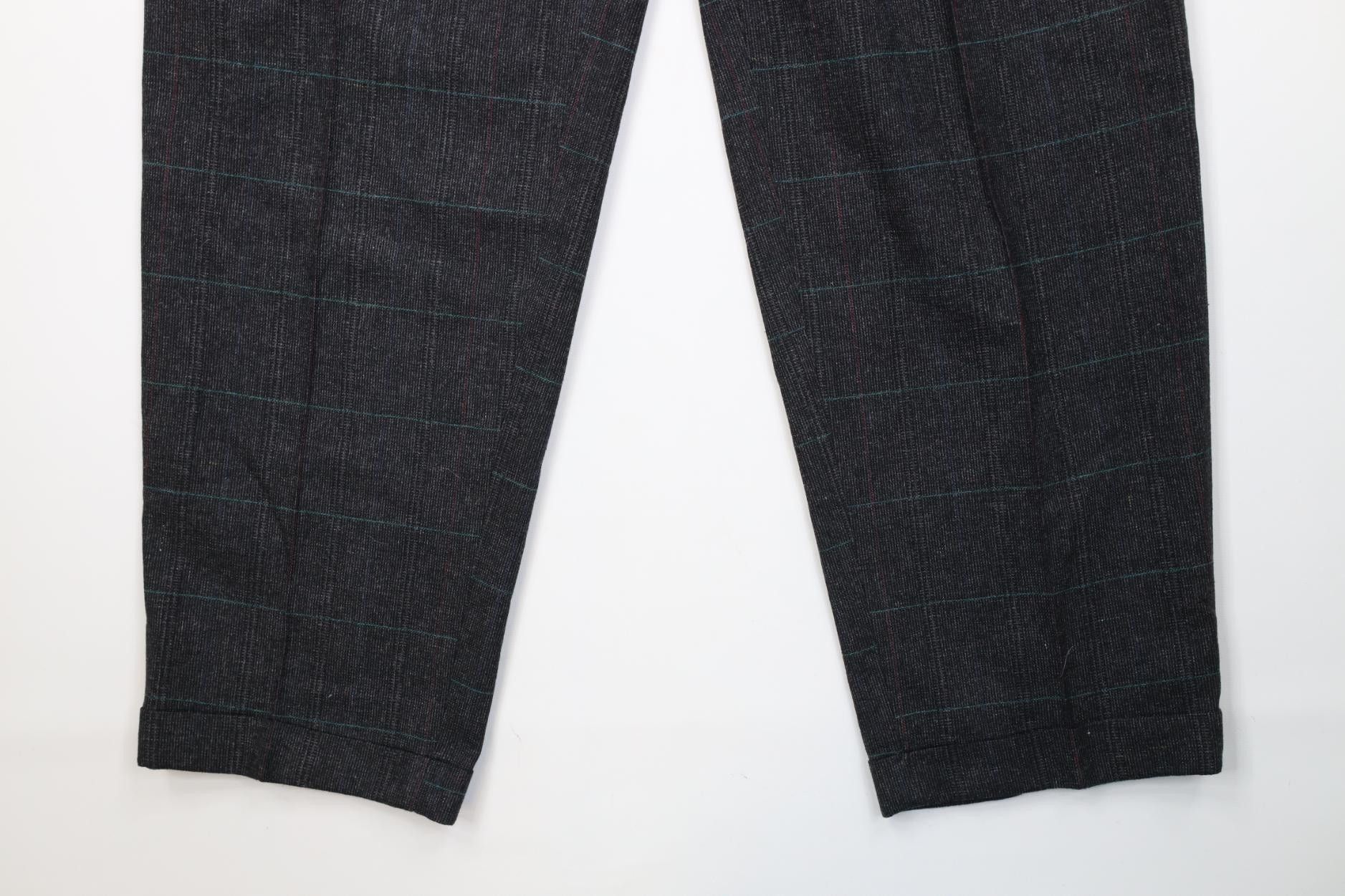 Vintage Vintage 90s Streetwear Tweed Knit Chino Pants Trousers Plaid Size US 32 / EU 48 - 4 Thumbnail