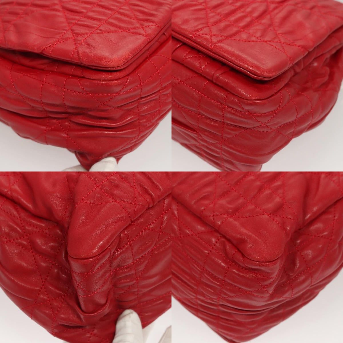 Dior DIOR Canage Shoulder Bag Lamb Skin Red Gold Size ONE SIZE - 10 Thumbnail