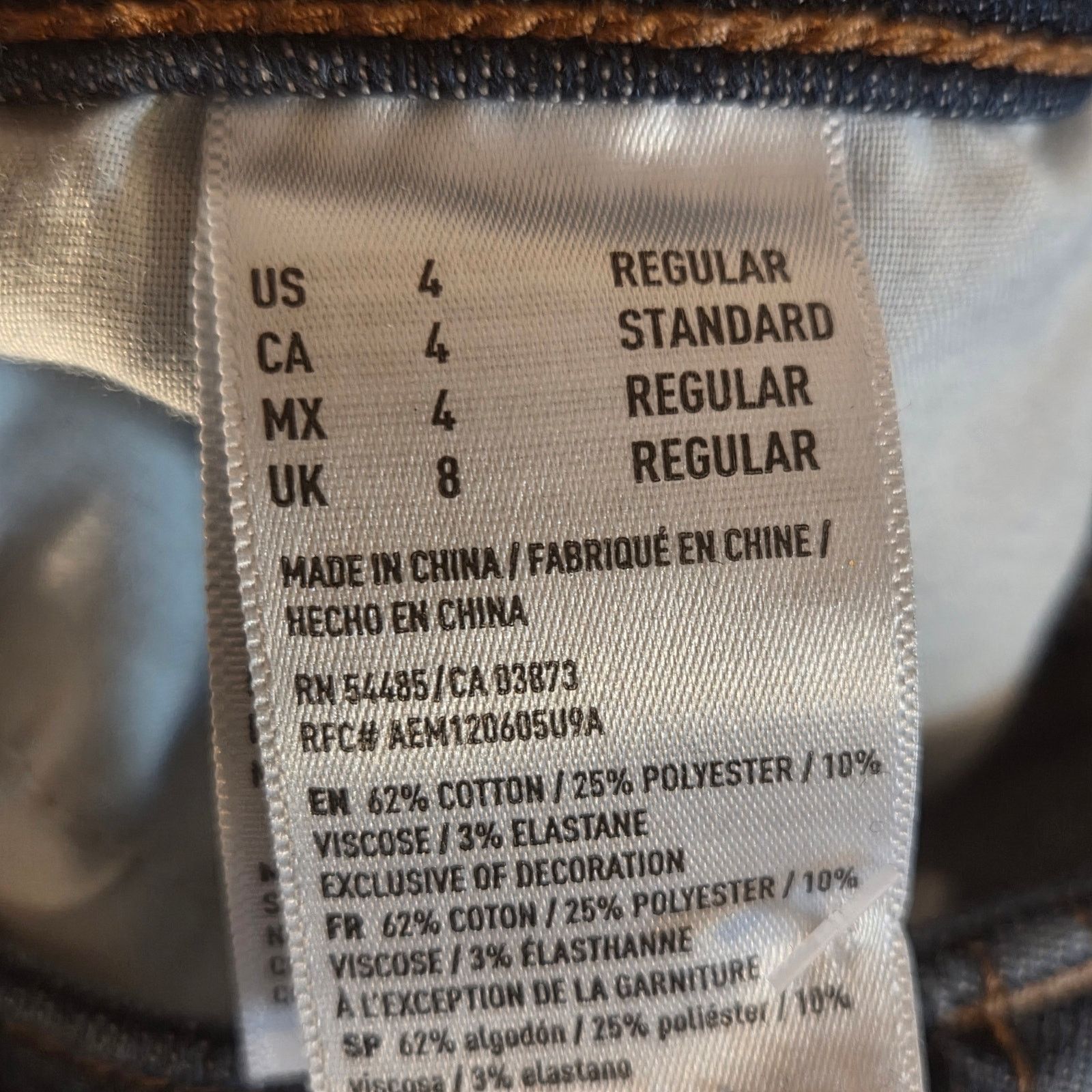 American Eagle Outfitters American Eagle Navy Blue Super Stretch Women's Jeans Size 27" / US 4 / IT 40 - 6 Thumbnail