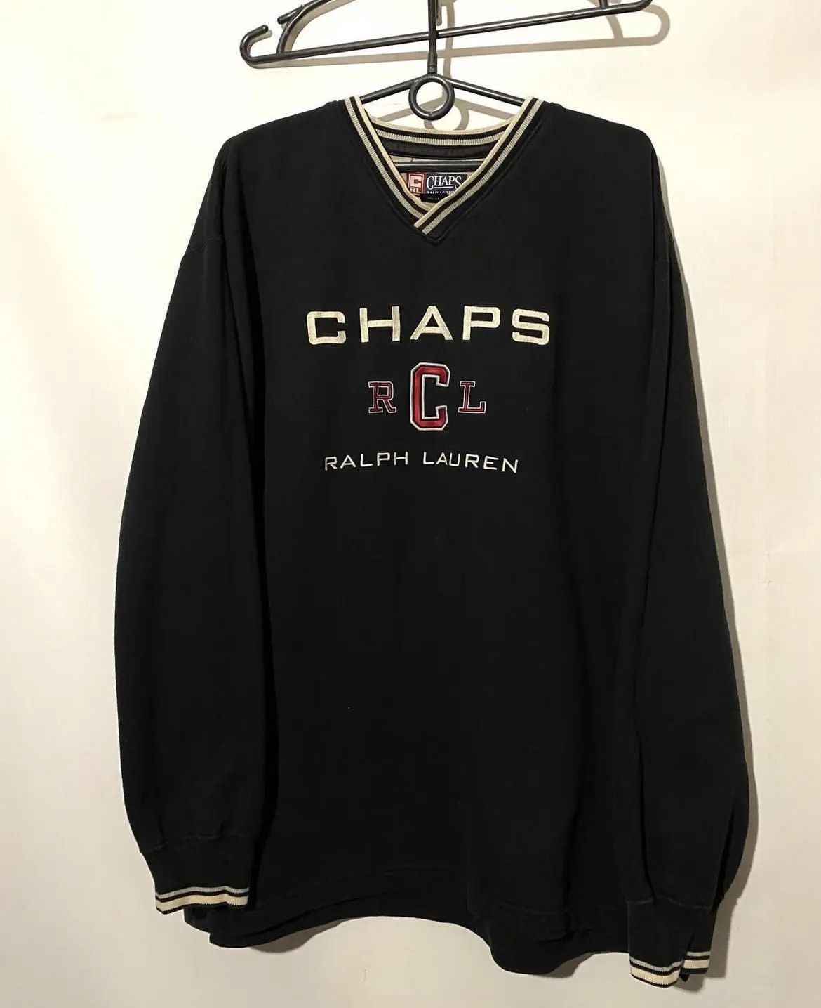 VINTAGE CHAPS RALPH LAUREN SWEATSHIRT PULLOVER BIG LOGO