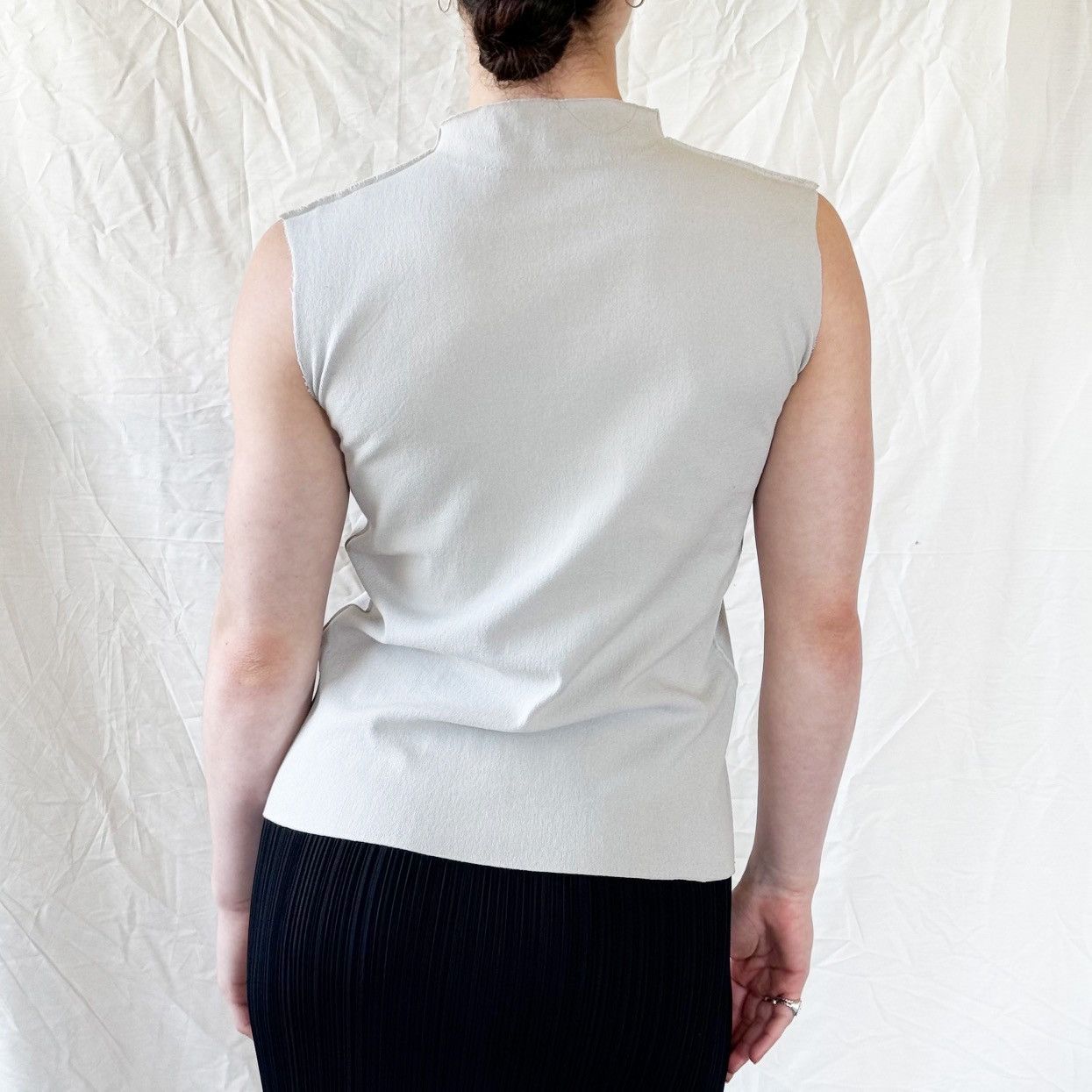 Issey Miyake Issey Miyake Gray Mock Neck Tank Size M / US 6-8 / IT 42-44 - 4 Thumbnail