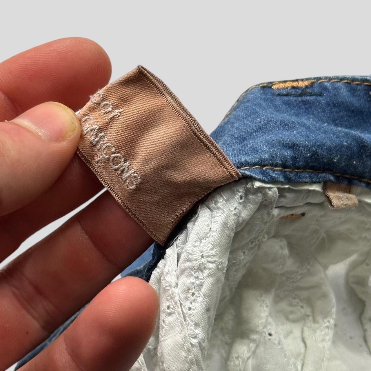 Comme des Garcons CDG Tricot 00’s Brodiere Denim Patchwork Cargo Skirt - M Size 28" / US 6 / IT 42 - 6 Thumbnail