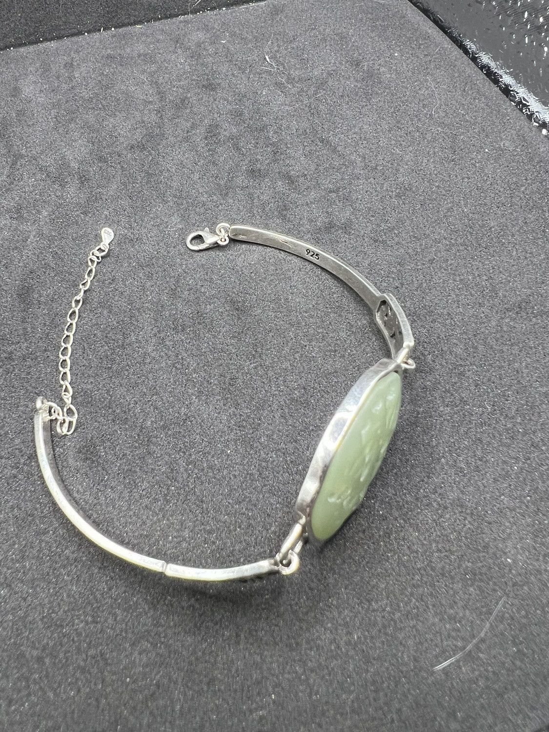 Jewelry Green Jade Silver Bracelet Size ONE SIZE - 3 Thumbnail