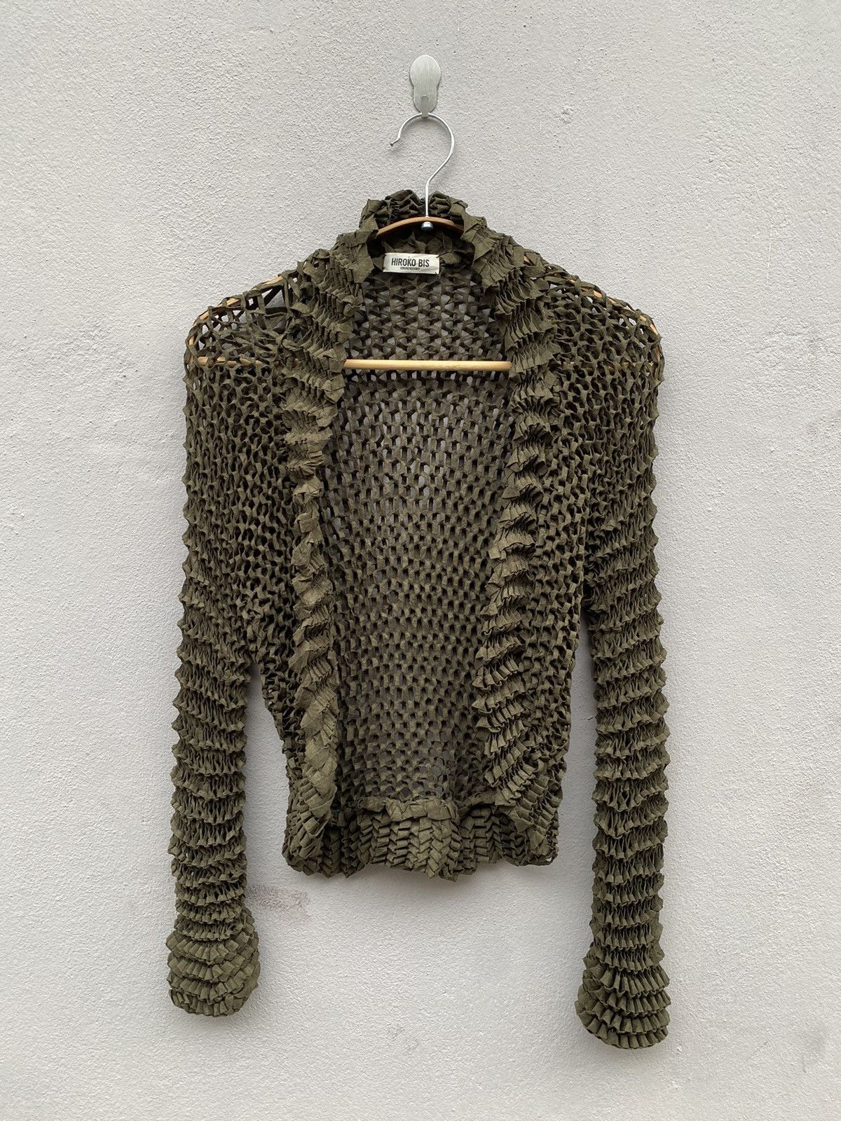 Hiroko Koshino Homme 💥Archived💥 HIROKO KOSHINO Pleated 3D Mesh Knit Spider Web Size S / US 4 / IT 40 - 1 Thumbnail