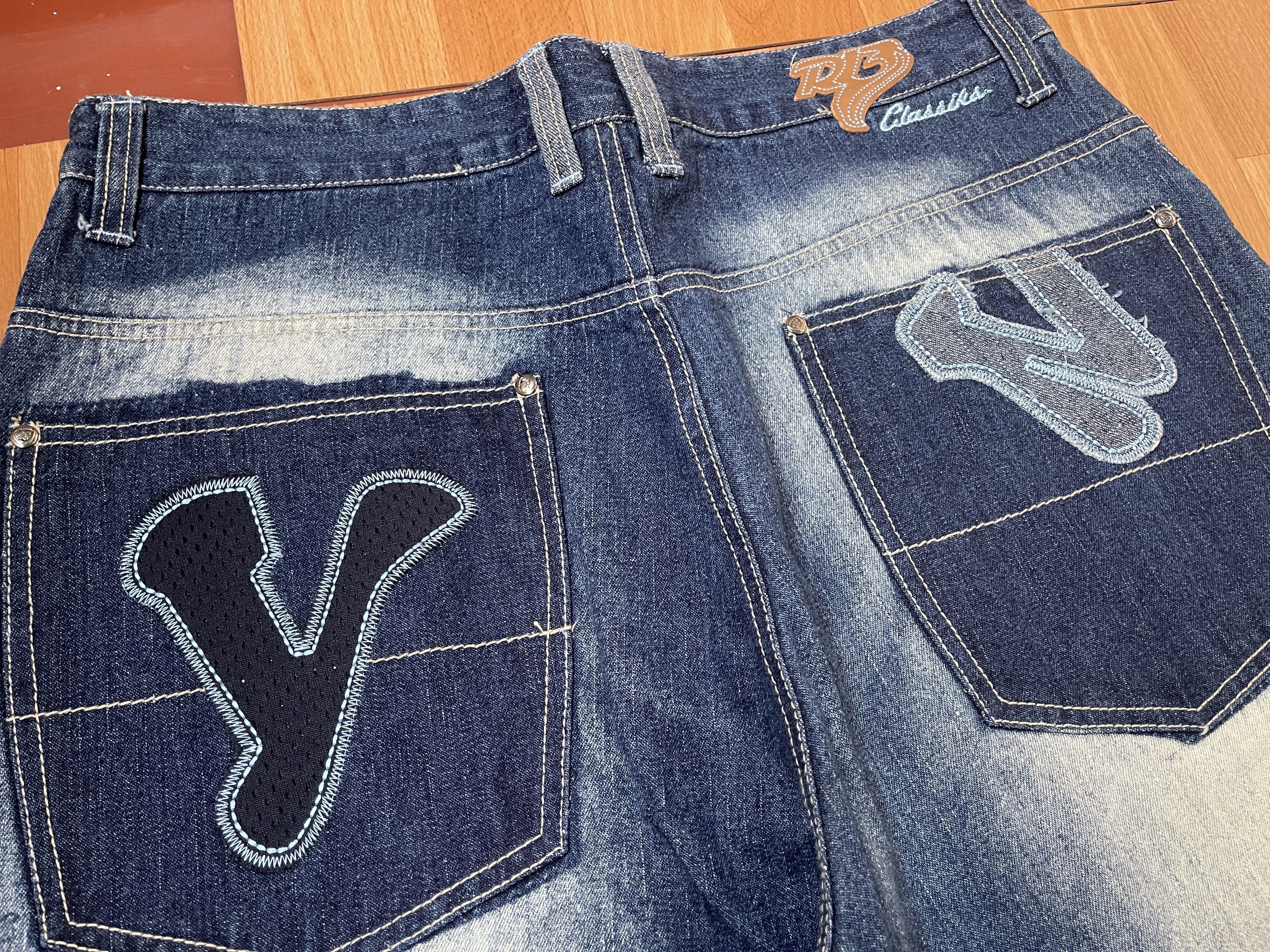 Other Raw Blue jeans, Bronx Brooklyn, vintage baggy 90s hip hop 36 Size US 36 / EU 52 - 7 Thumbnail