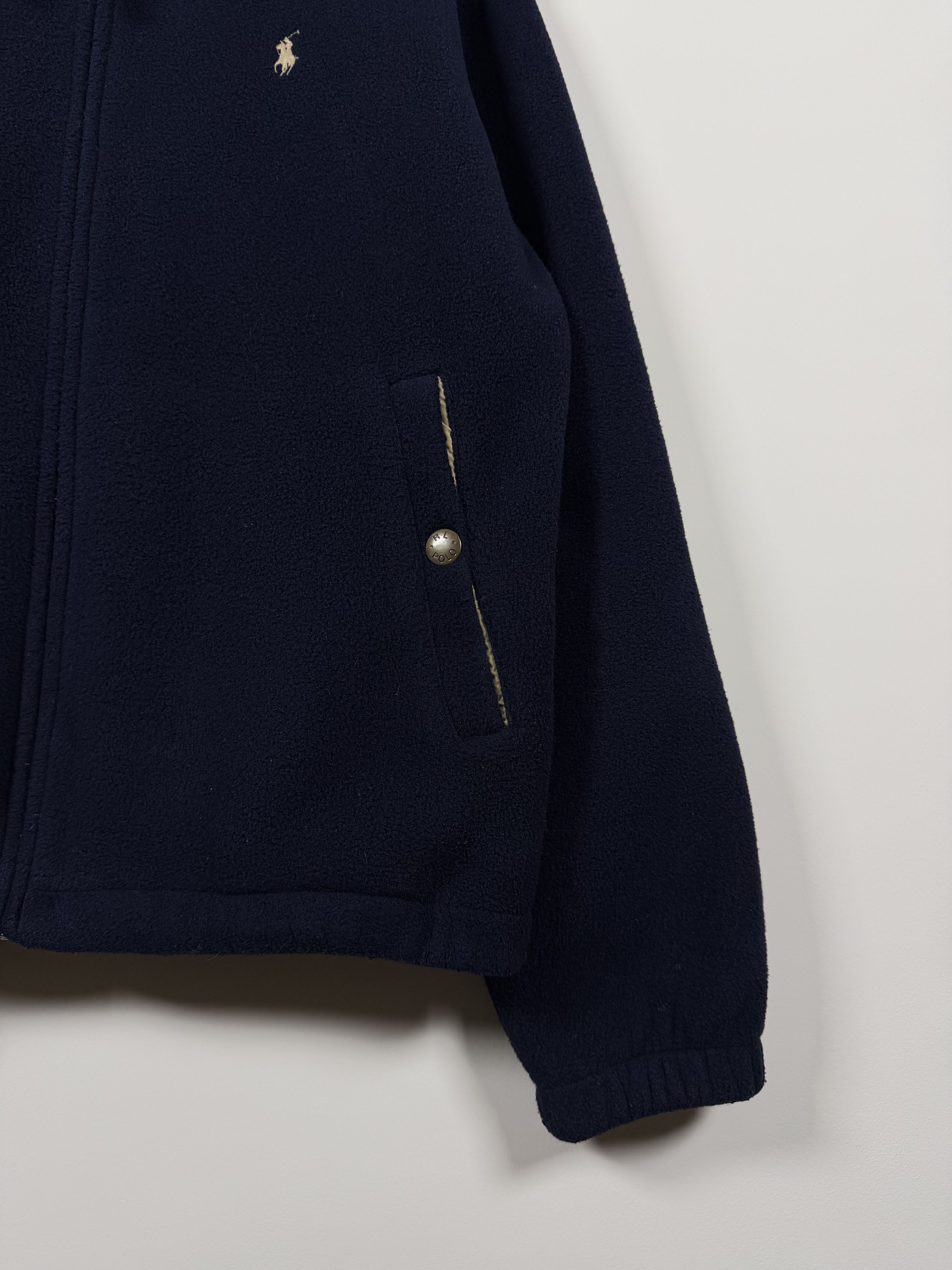 Polo Ralph Lauren Men's Vintage Polo Ralph Lauren Blue Fleece Jacket (M) Size US M / EU 48-50 / 2 - 2 Thumbnail