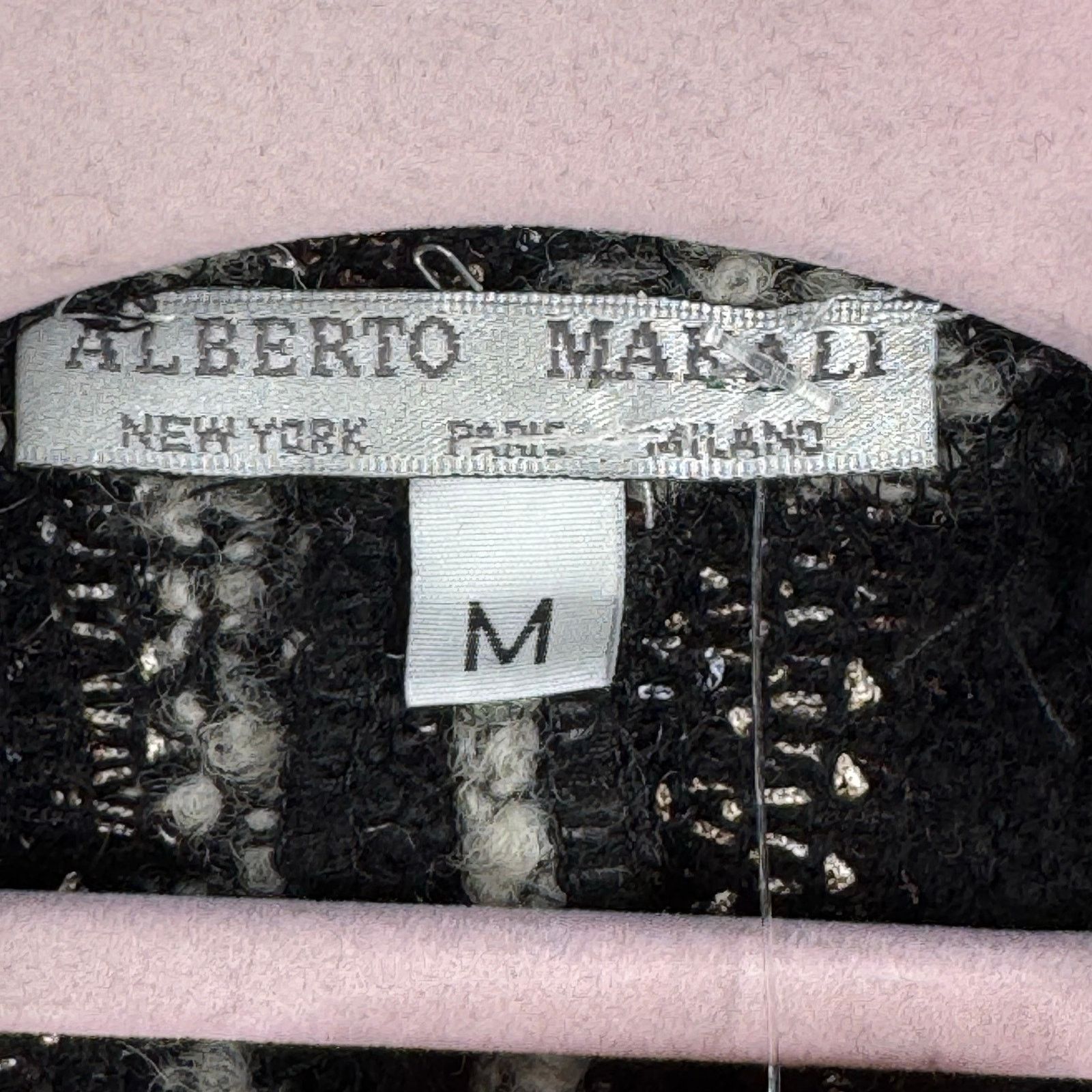 Other Alberto Makali Wool Blend Open Cardigan Stiped Knit Metallic Size M / US 6-8 / IT 42-44 - 5 Thumbnail