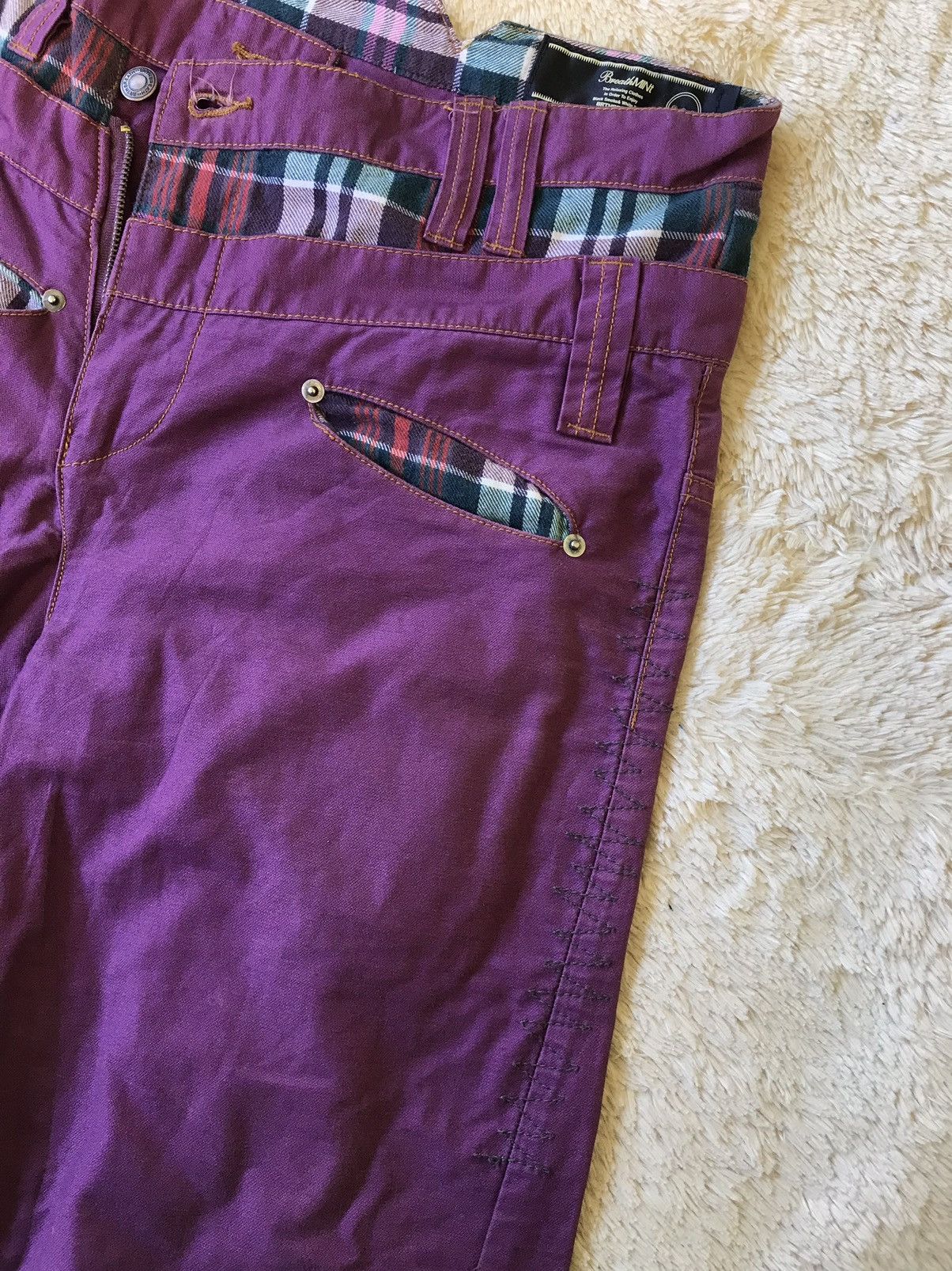 Japanese Brand Breath Mint BRTHBREATH Double Waist Purple Punk Style Size 28" / US 6 / IT 42 - 6 Thumbnail
