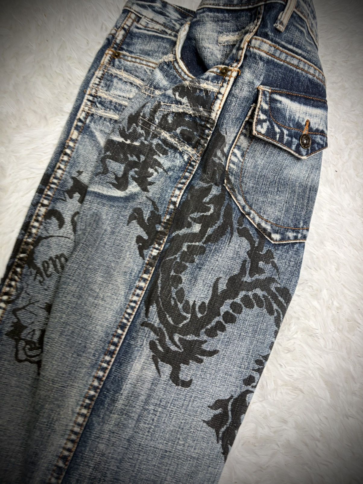 If Six Was Nine Semantic Design tattoo snake skin flared Size US 32 / EU 48 - 3 Thumbnail