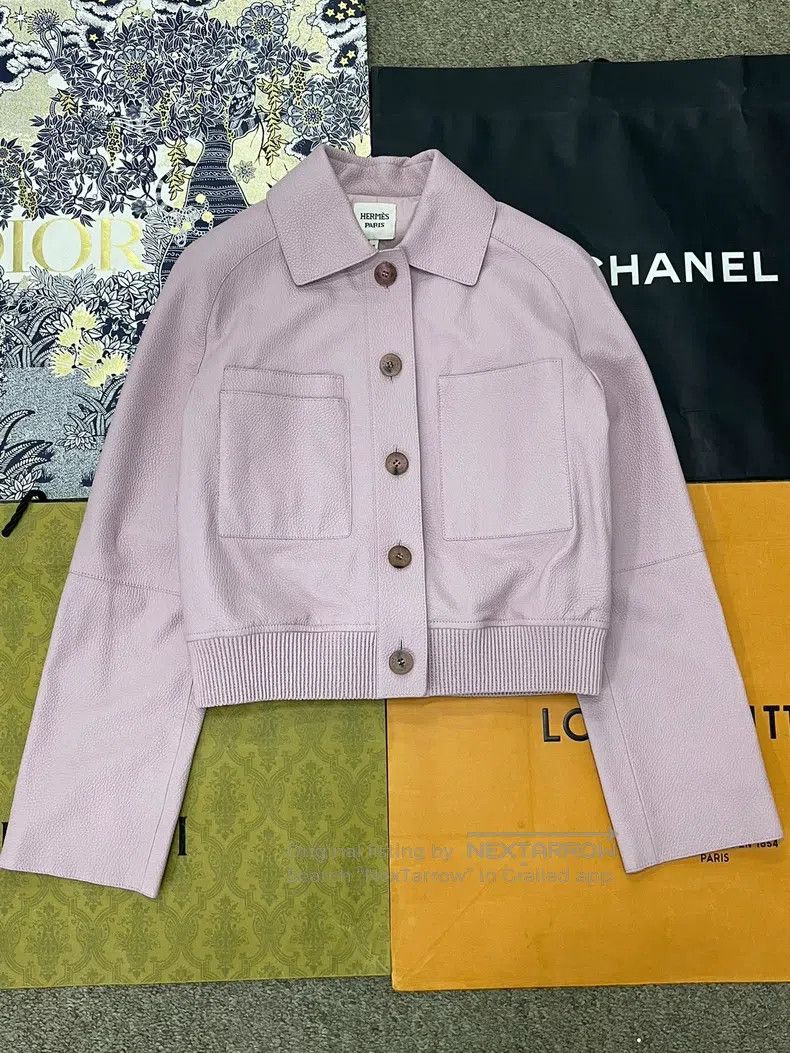 Hermes Hermes Pink Deerskin Jacket Overcoat Size XXS / US 00 / IT 34 - 1 Thumbnail