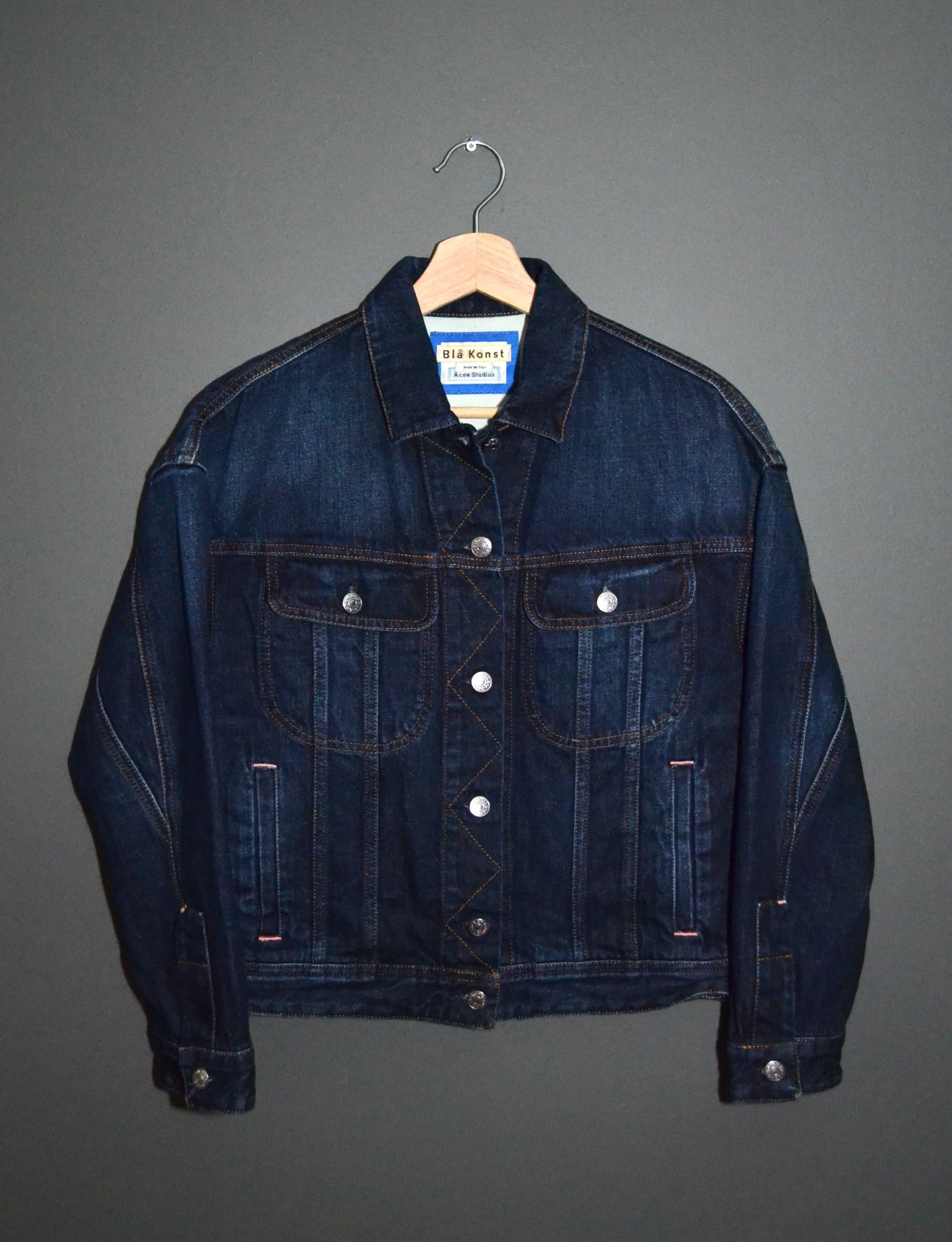 Acne Studios Acne Studios Bla Konst Dark Blue Lamp Denim Trucker Jacket Size M / US 6-8 / IT 42-44 - 6 Thumbnail