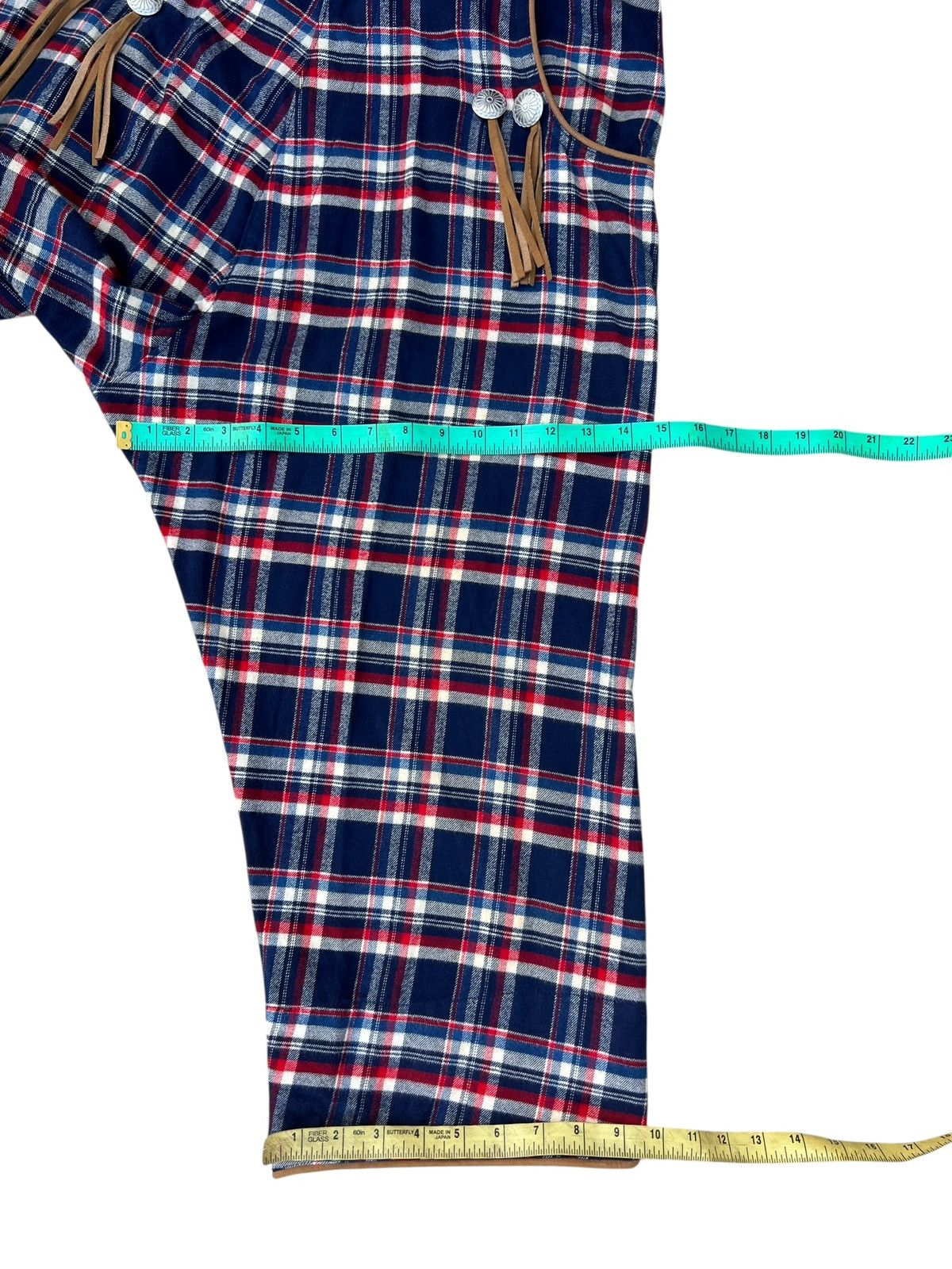 mercibeaucoup Drop Crotch Plaid Tartan Cropped Westerner Pant Size 3 Size US 33 - 5 Thumbnail