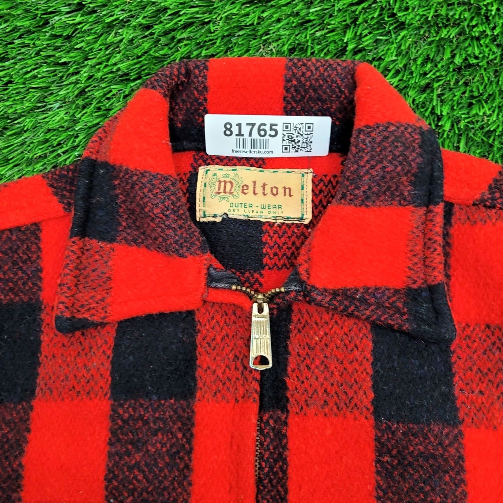 Vintage VINTAGE Melton Buffalo Plaid Wool Hunting Jacket Medium Mens Talon Zip USA 50s Mackinaw Cruiser Shacket Size US M / EU 48-50 / 2 - 2 Thumbnail