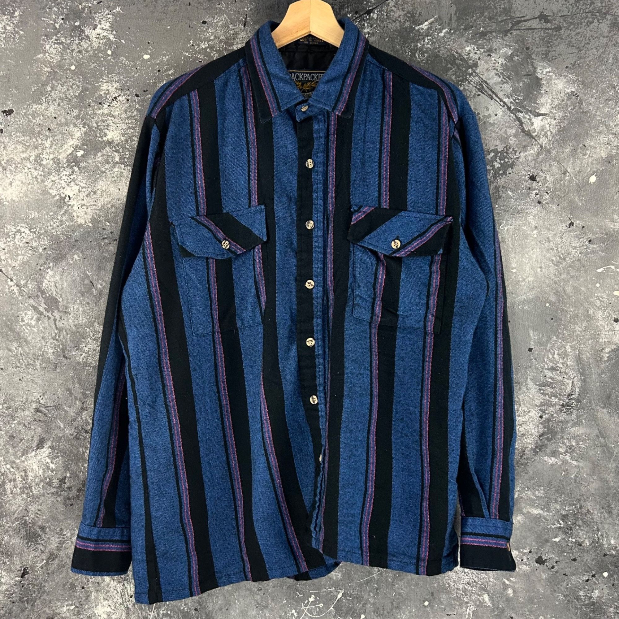 Vintage Vintage 80’s Stripe western button shirt Size US L / EU 52-54 / 3 - 1 Thumbnail