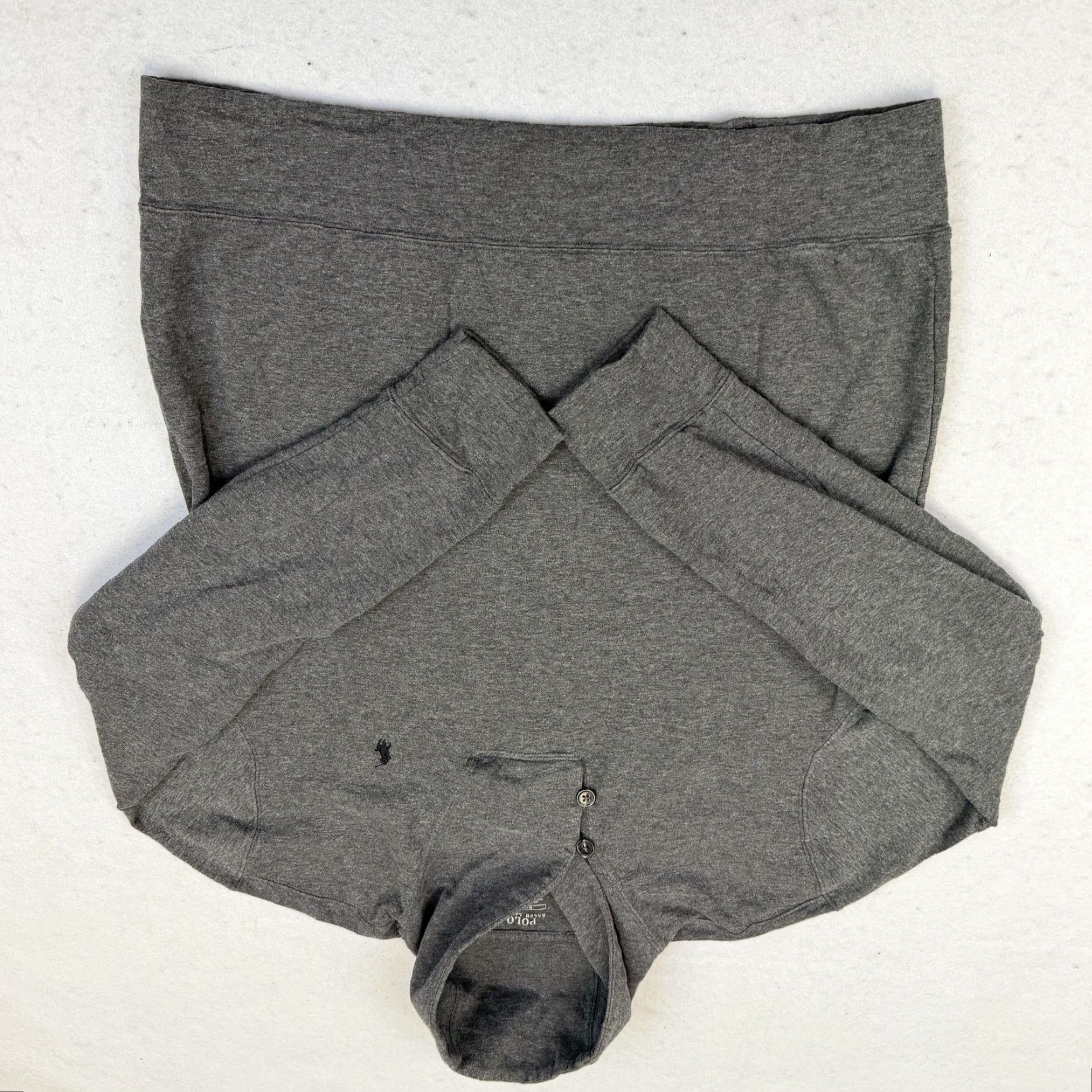 Polo Ralph Lauren Polo Ralph Lauren Sweatshirt Mens Medium Gray Button Shawl Collar Pony Logo Shirt Mens Size US M / EU 48-50 / 2 - 2 Thumbnail
