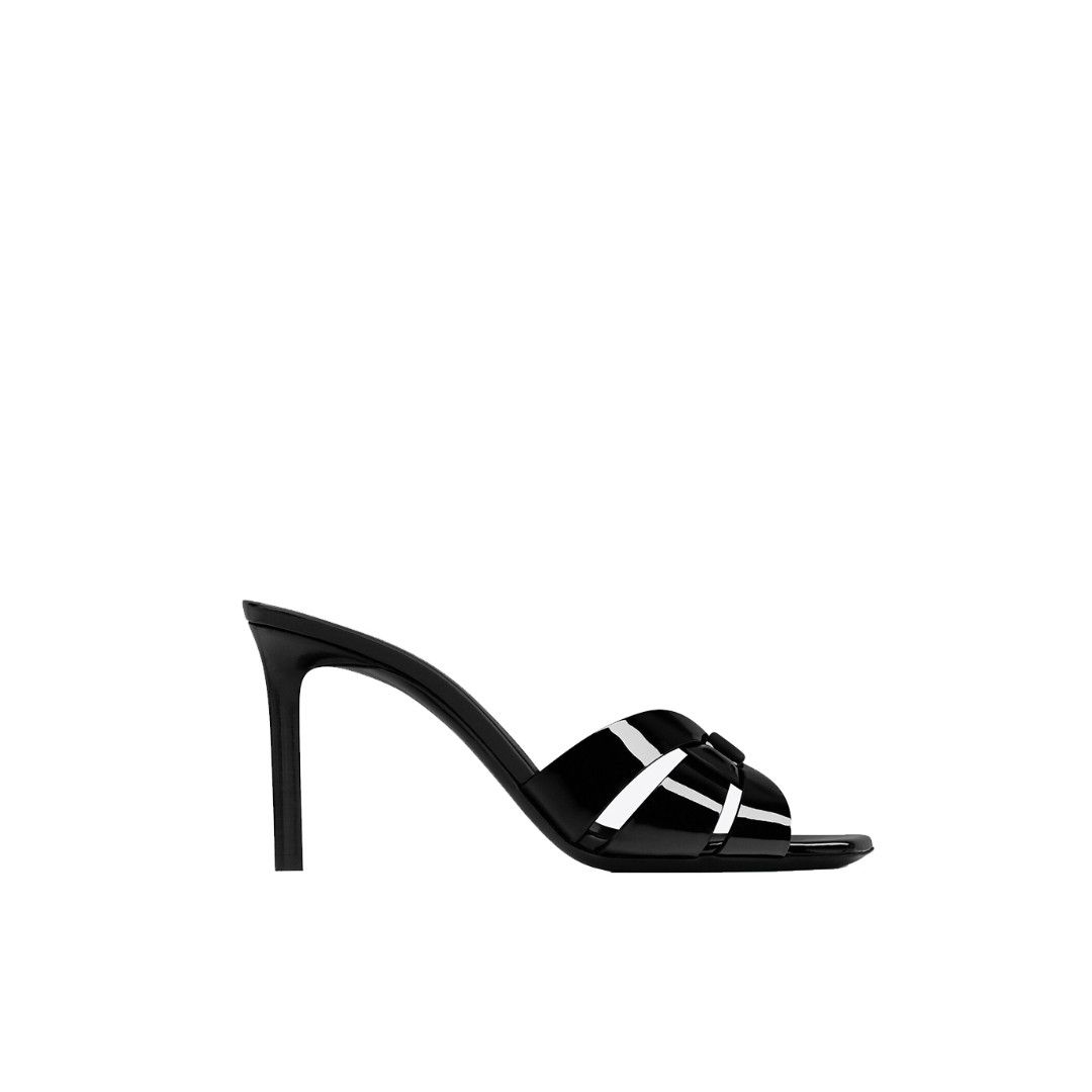 o1s1wg111224 Tribute 100mm Leather Mules in Black