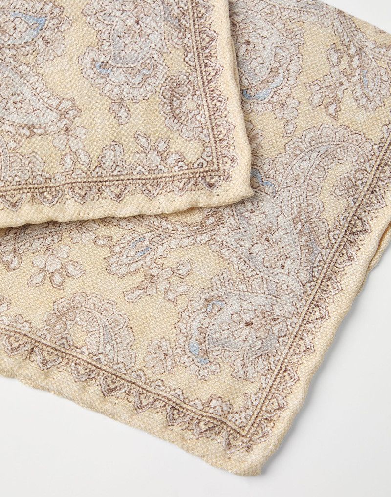 Brunello Cucinelli o1la1rc1a0326 Size:OS / Double Face Pocket Square Multicolor Size ONE SIZE - 2 Thumbnail