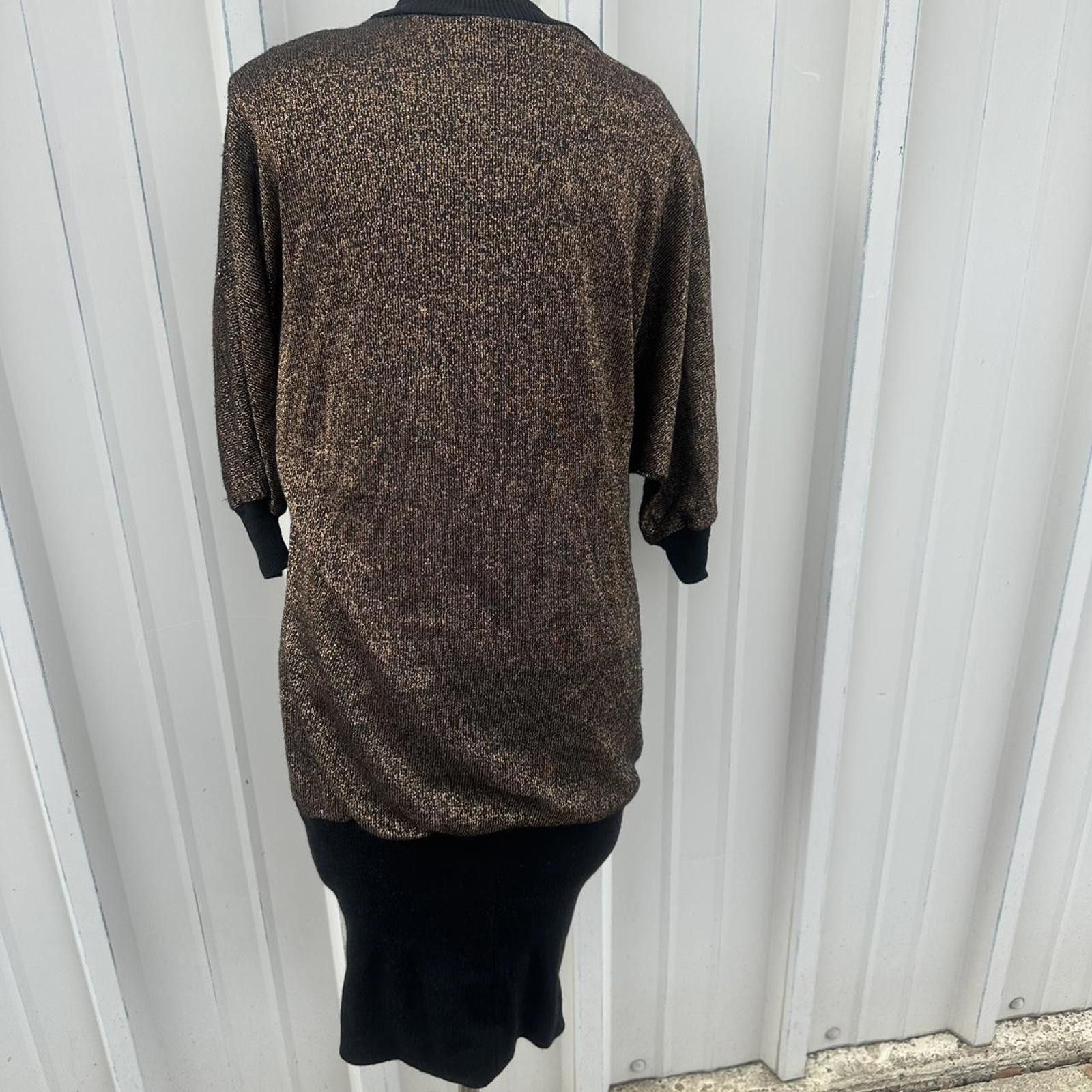 Other Vintage cardigan dress shimmery large shimmery Size L / US 10 / IT 46 - 2 Thumbnail