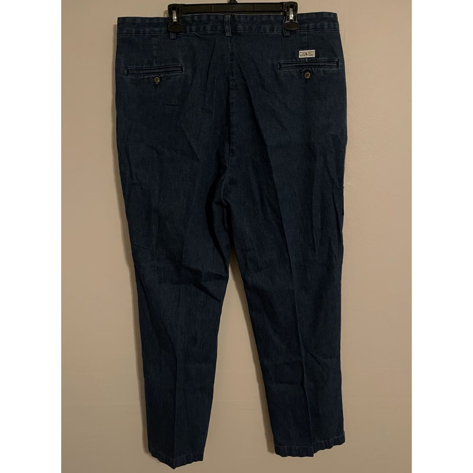 Polo Ralph Lauren VINTAGE Polo Ralph Lauren Denim Jean Pleated Andrew Pants - Men's 42x32 - New Size US XL / EU 56 / 4 - 4 Thumbnail