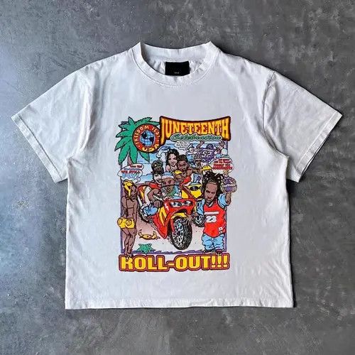VIBE American beach pattern retro cotton tee Size US L / EU 52-54 / 3 - 1 Thumbnail