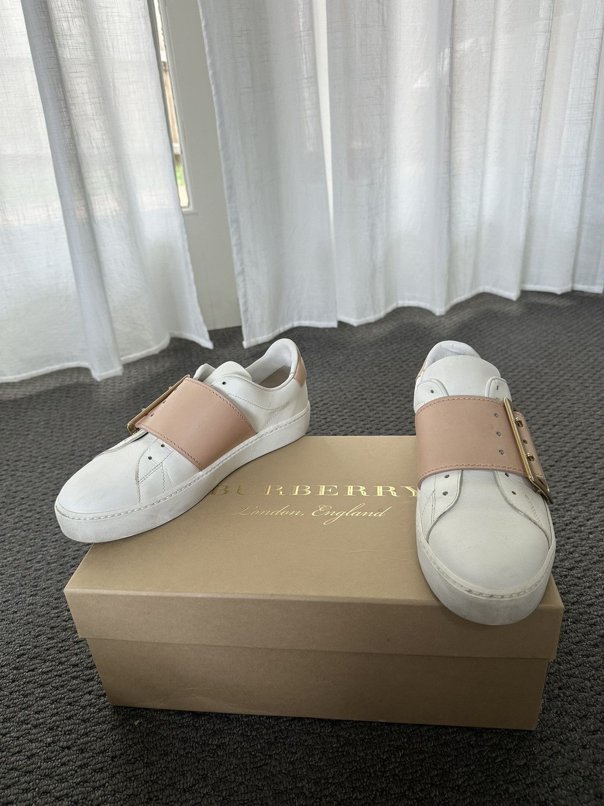 Burberry Burberry Westford Belt Pink Apricot Sneaker Size US 6.5 / IT 36.5 - 6 Thumbnail
