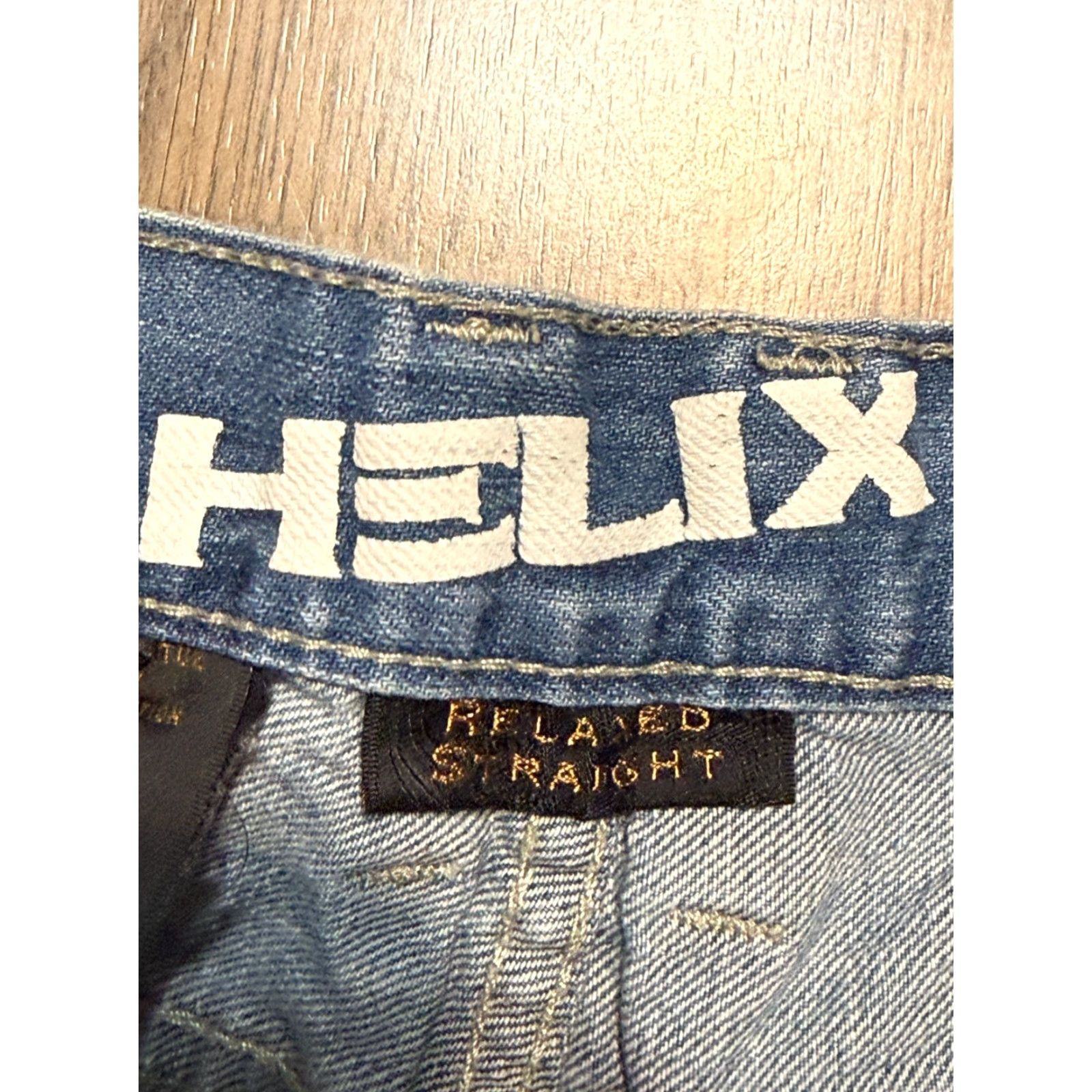 Denime Helix Jeans Men's Size 30 Blue Denim Relaxed Fit Straight Leg Mid Rise Jeans Size US 30 / EU 46 - 5 Thumbnail
