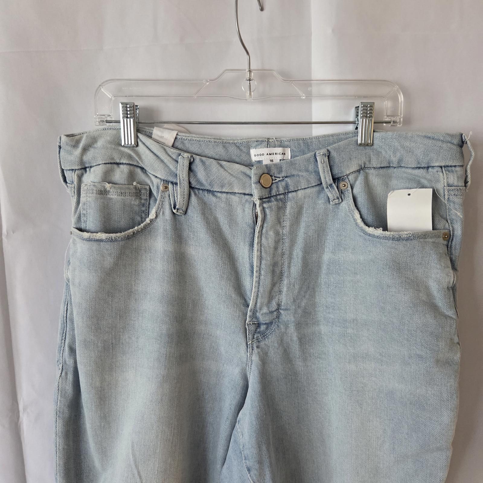 Designer Good American - Good Leg Distressed Crop Jean - Size 16 Size 38" / US 16 / IT 52 - 2 Thumbnail