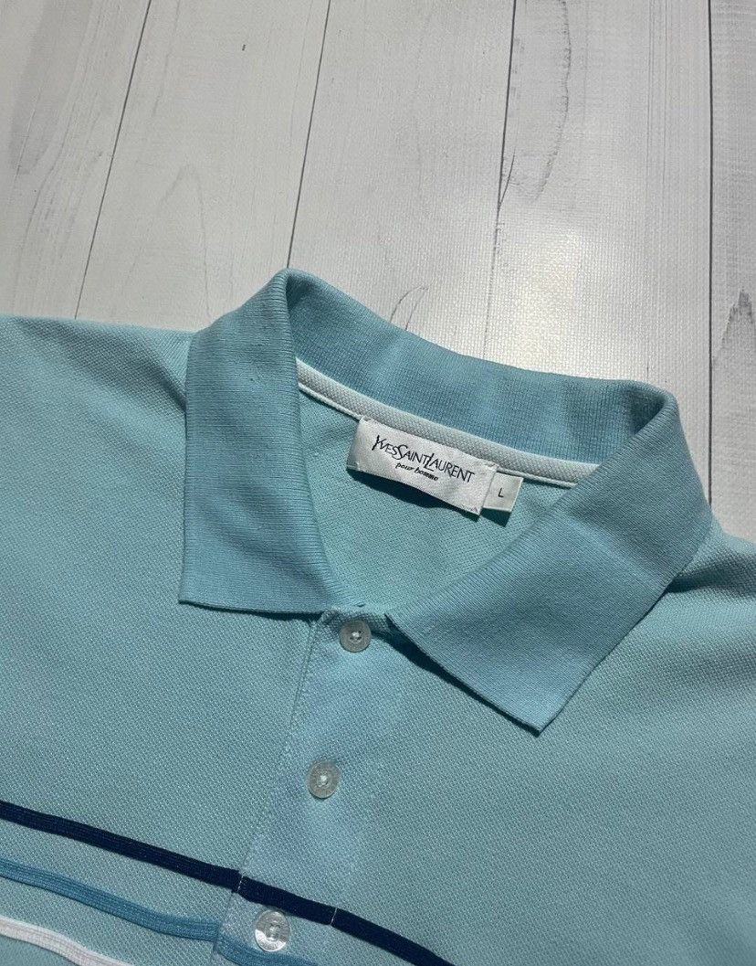 Yves Saint Laurent Yves saint laurent ysl big logo polo t-shirt size L Size US L / EU 52-54 / 3 - 3 Thumbnail
