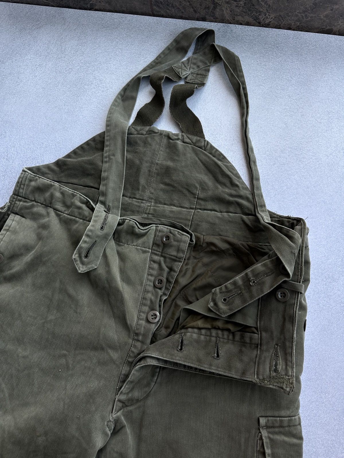Vintage Vintage Suspender Field Pants 80s Army Overalls Quilted Size US 36 / EU 52 - 7 Thumbnail