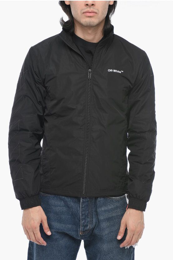 Off-White o1y0225 Logo Jacket in Black Size US XS / EU 42 / 0 - 2 Thumbnail