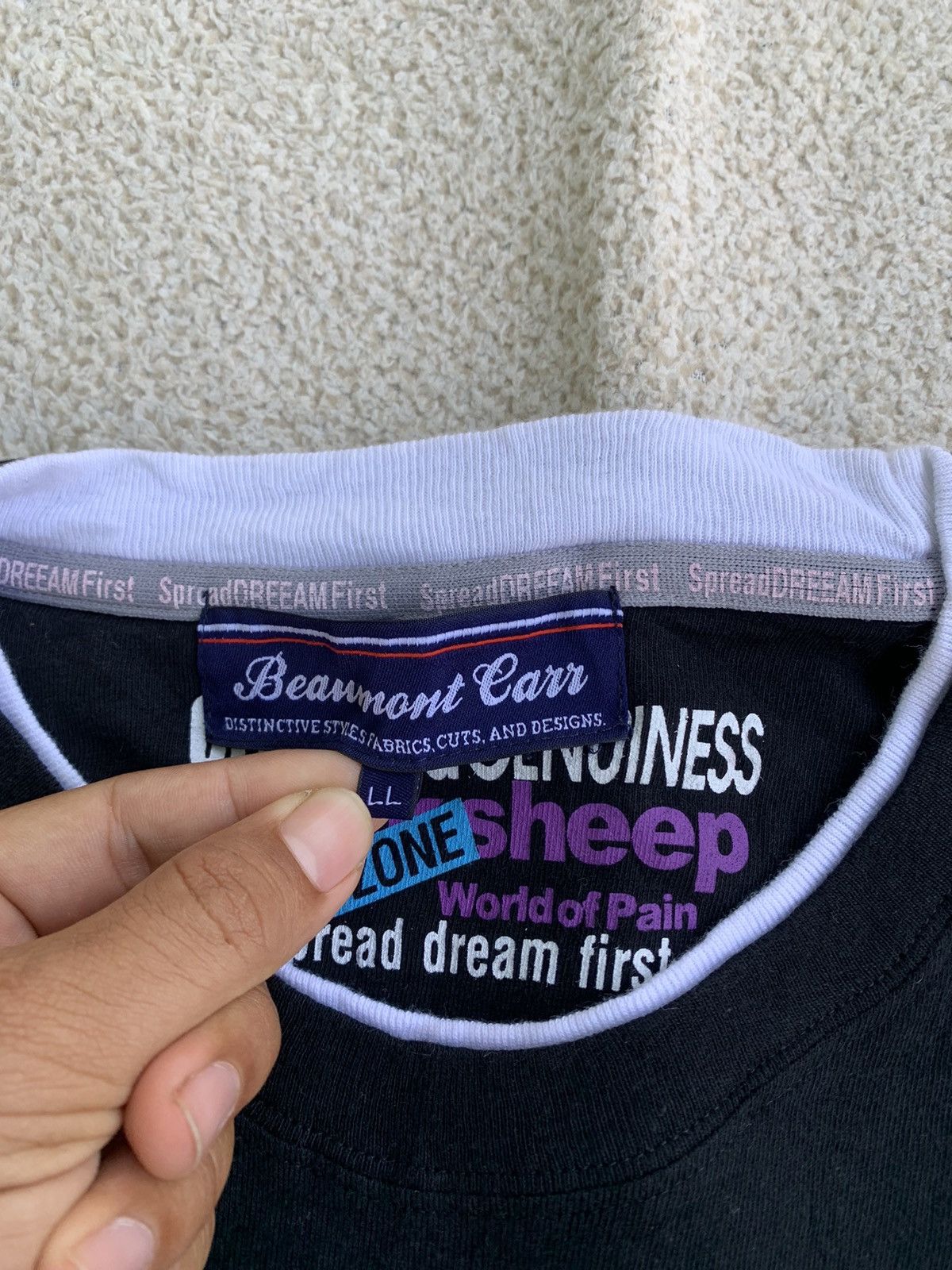 Beauty Beast × If Six Was Nine × Japanese Brand Beaumont Carr Poem Longsleeve Y2k style Size US L / EU 52-54 / 3 - 9 Thumbnail