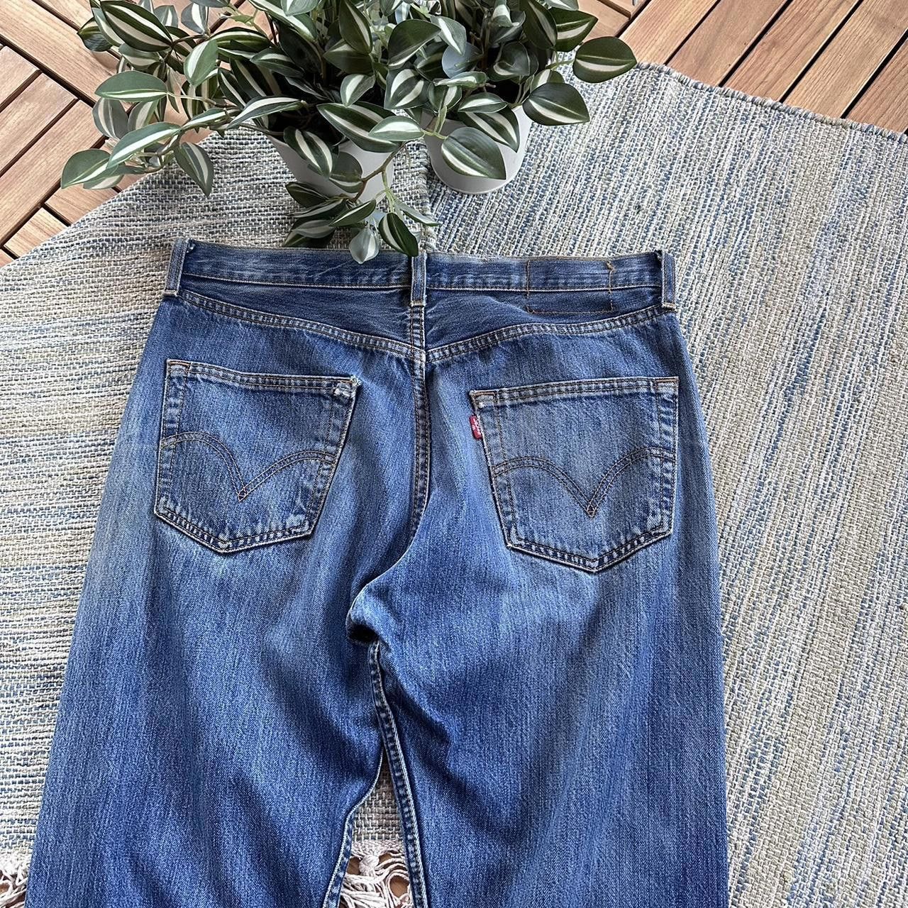 Levi's Vintage Y2K Levis Distressed Faded Denim Pants Trousers Size US 33 - 2 Thumbnail