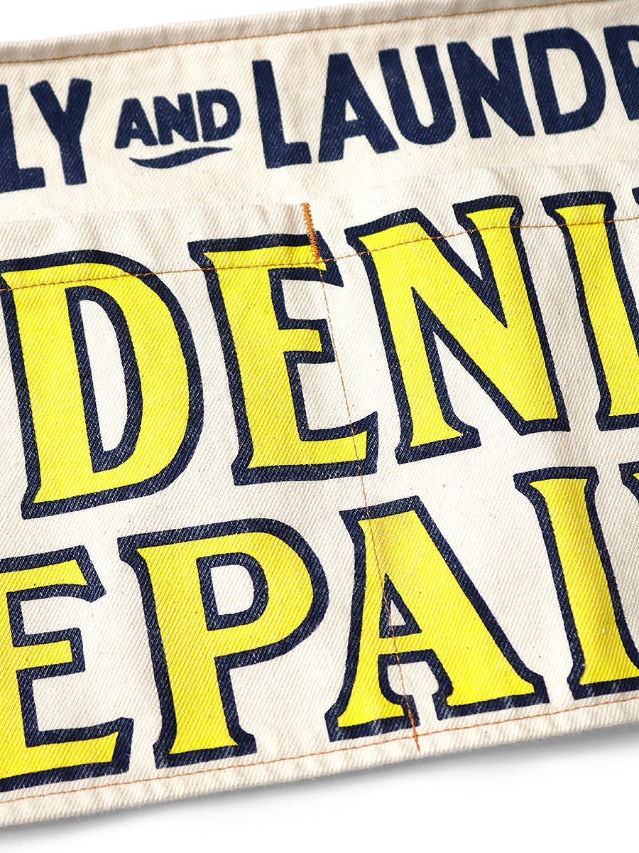 Kapital Kapital 14oz white denim advertising apron DENIM REPAIRS Size ONE SIZE - 5 Thumbnail